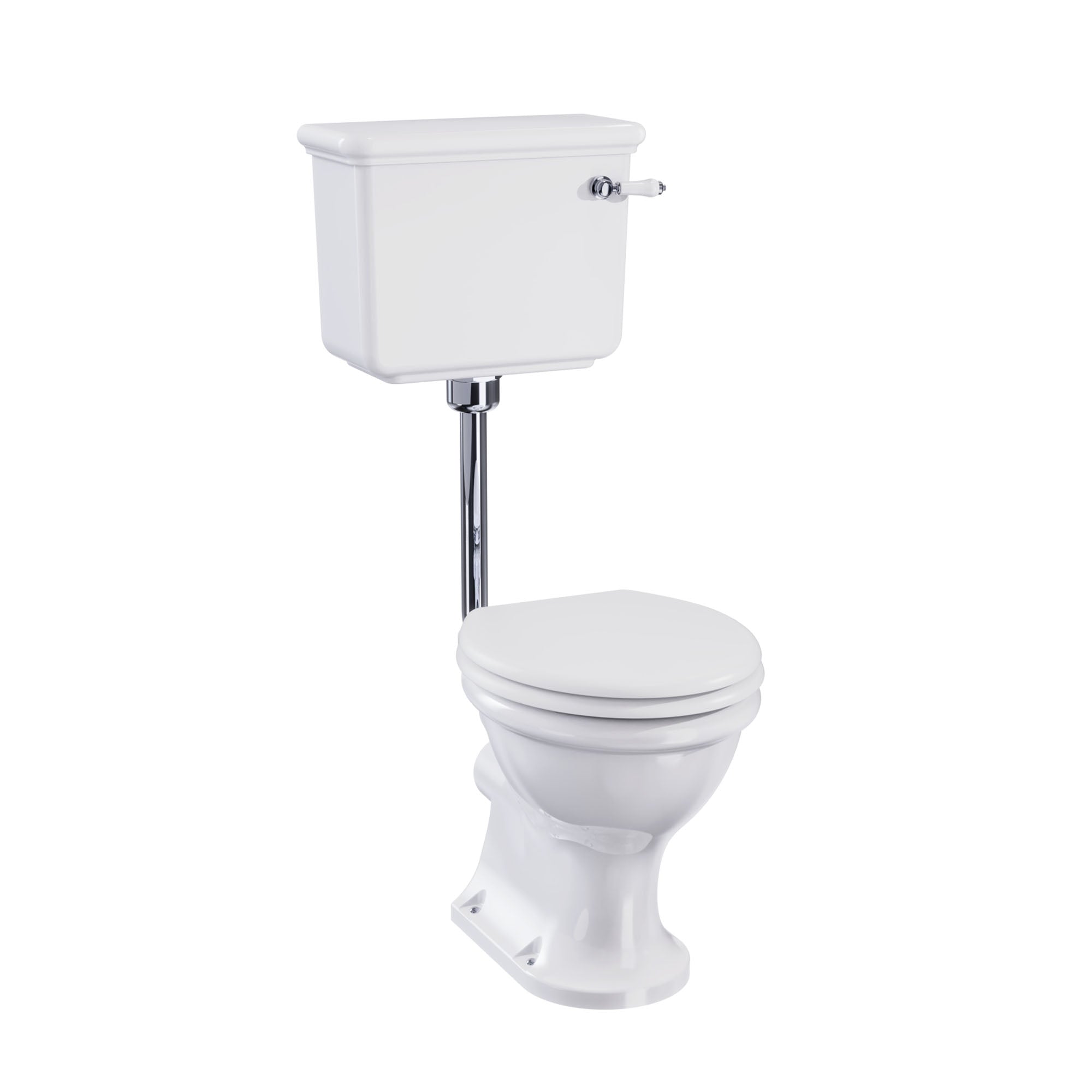 burlington guild low level cistern toilet chrome flush kit