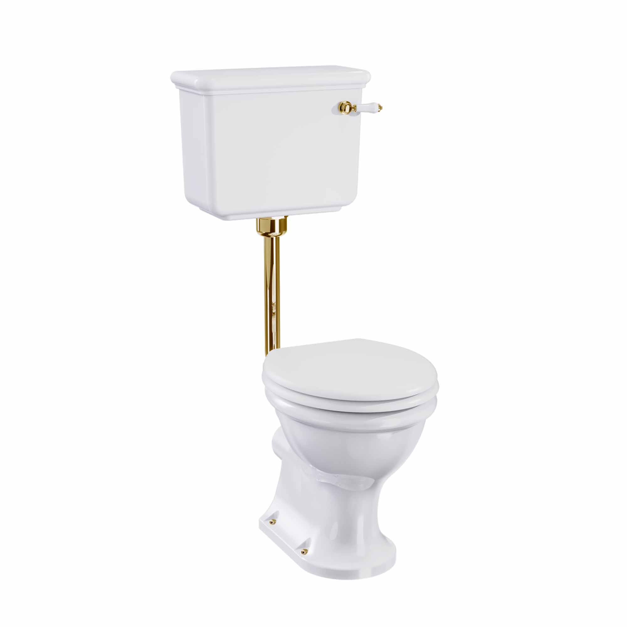 burlington guild low level cistern toilet gold flush kit