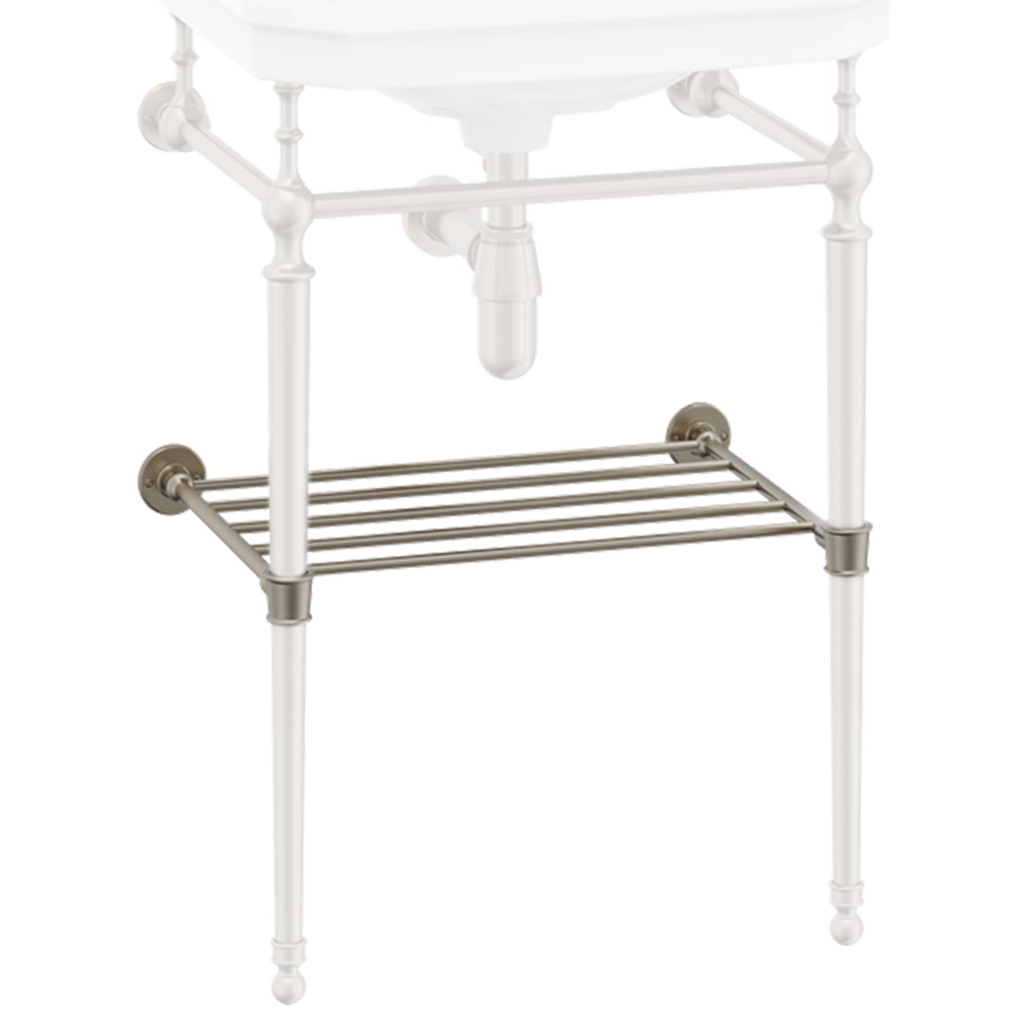 burlington optional towel rack for 560mm 610mm basin washstand brushed nickel