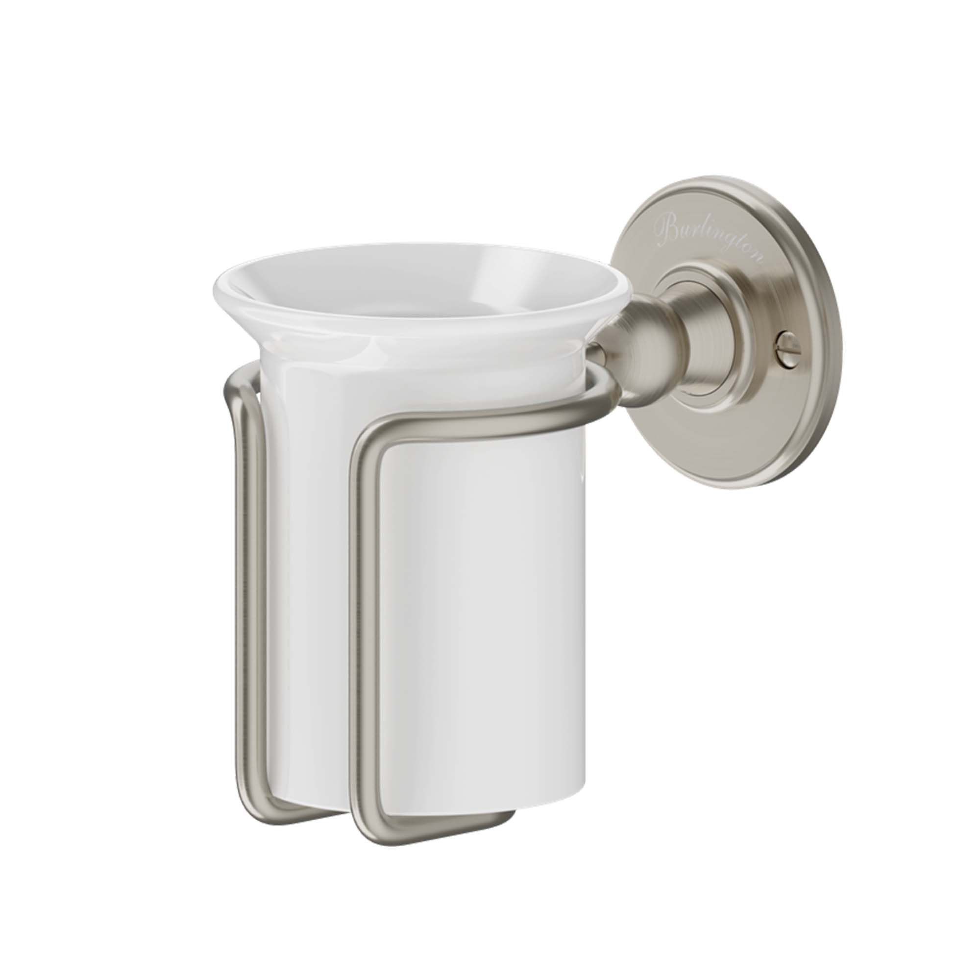 burlington tumbler holder brushed nickel