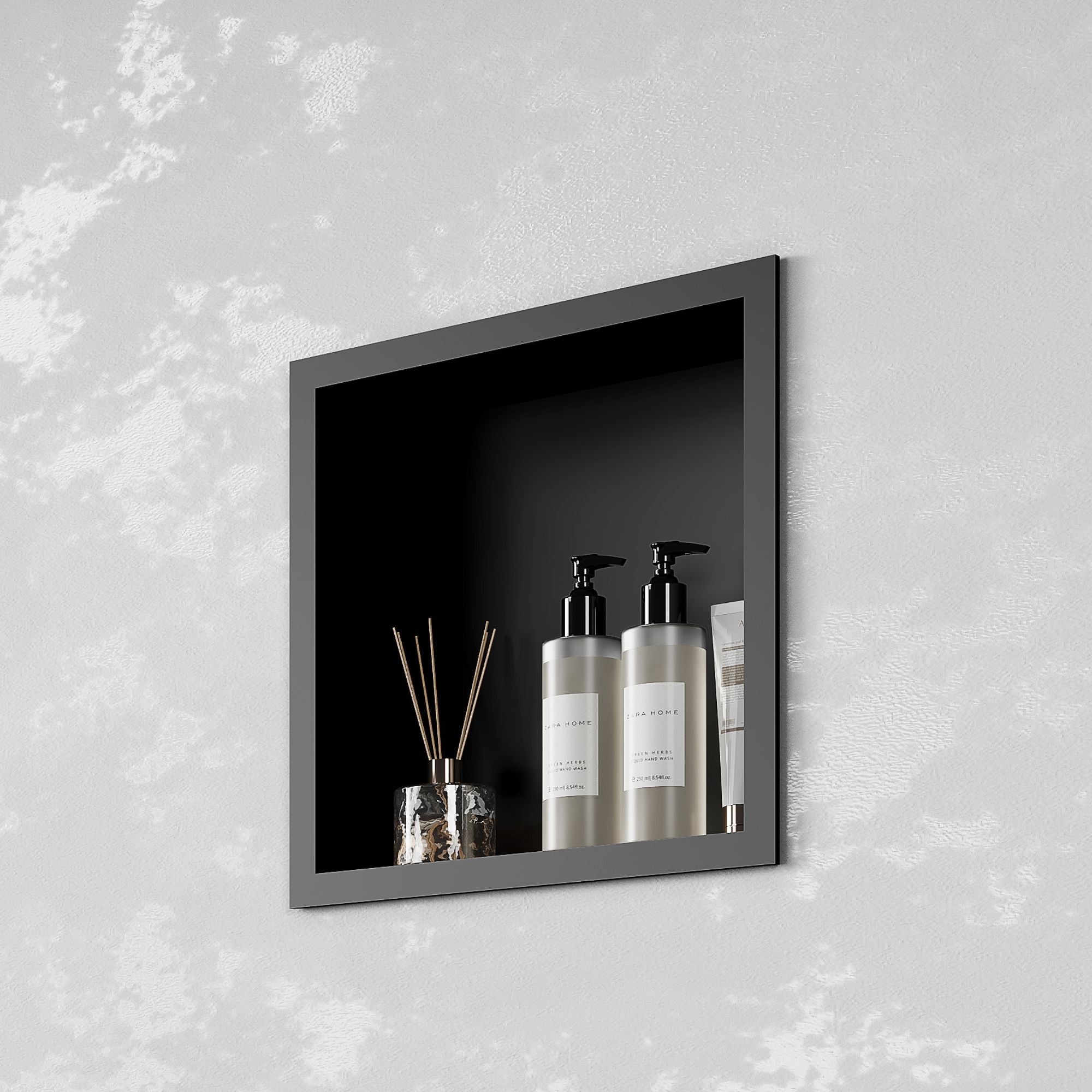 Camden Shower Niche 300x300mm Black