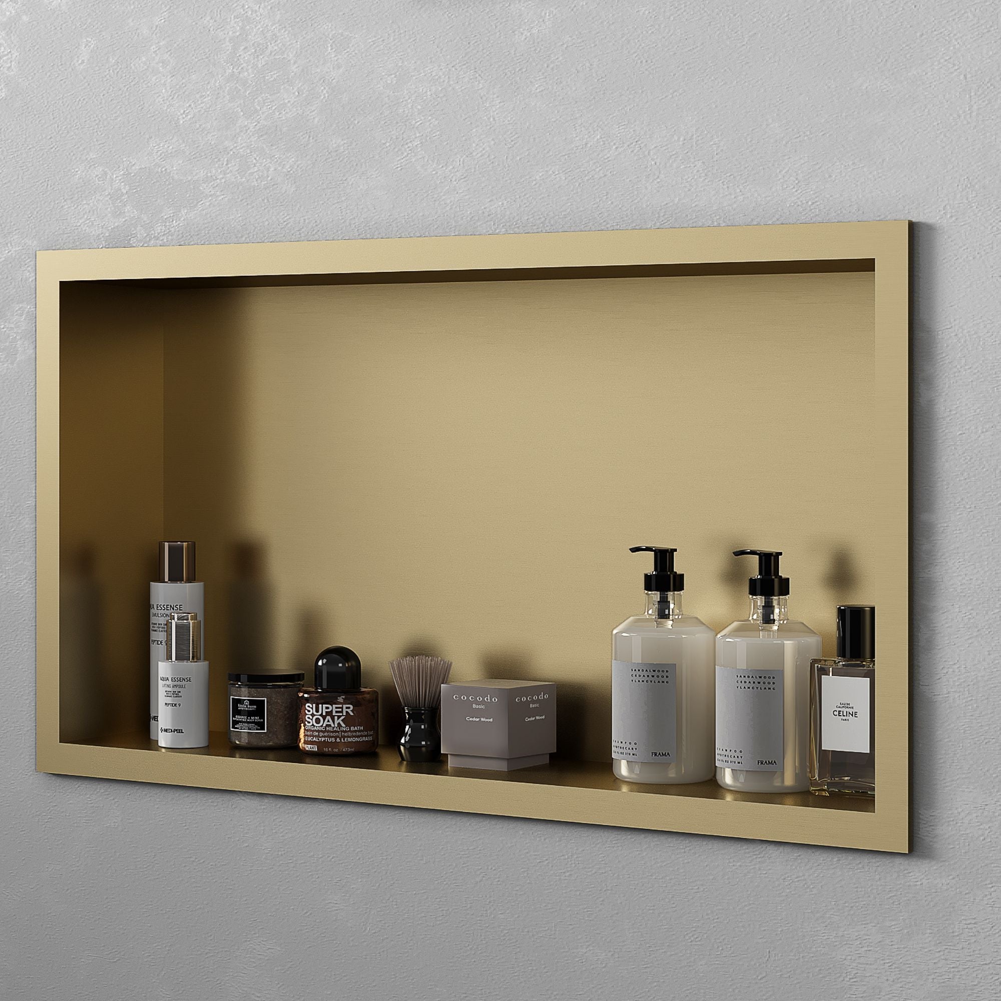 Camden Shower Niche 600x300mm Brushed Bronze