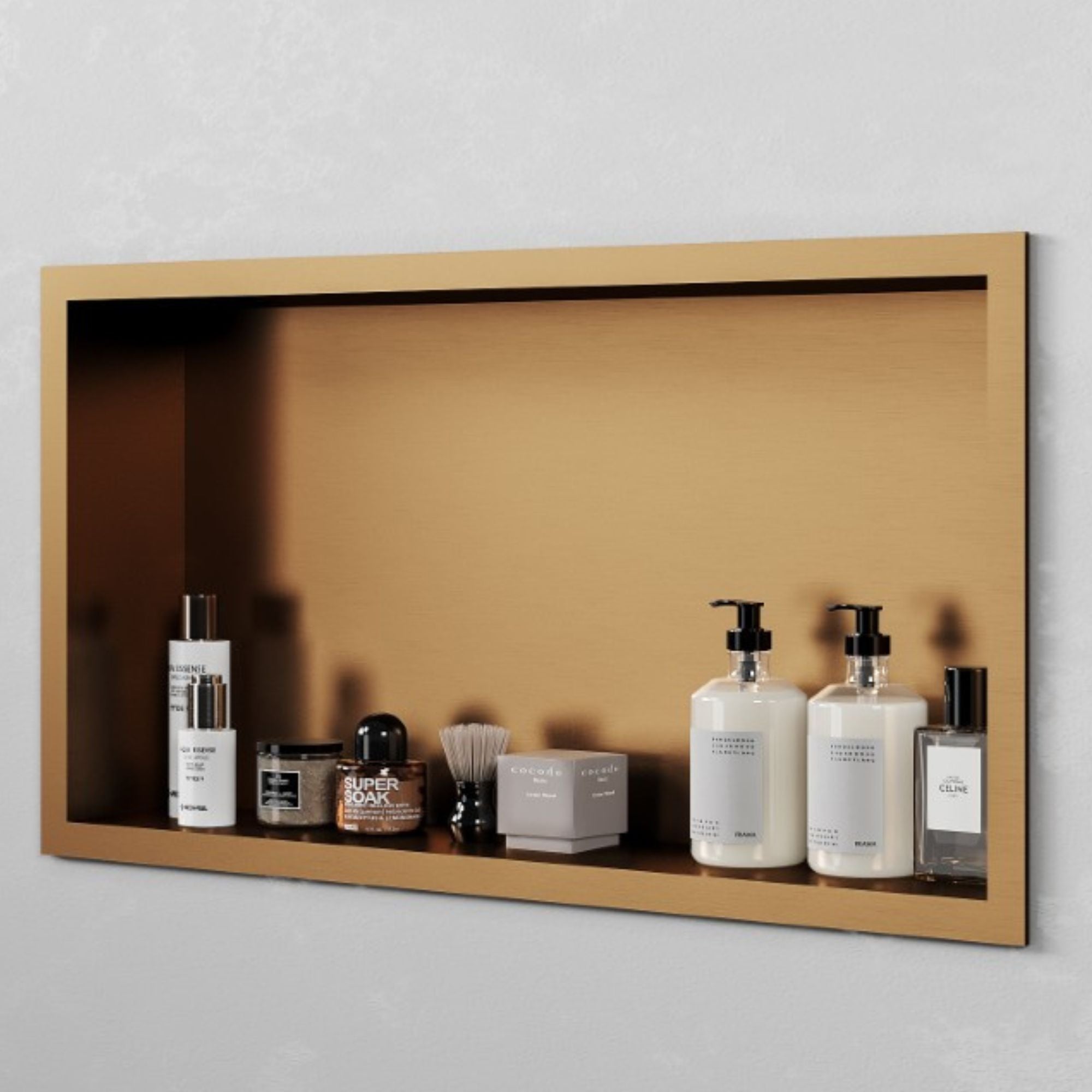 Camden Shower Niche 600x300mm Brushed Bronze