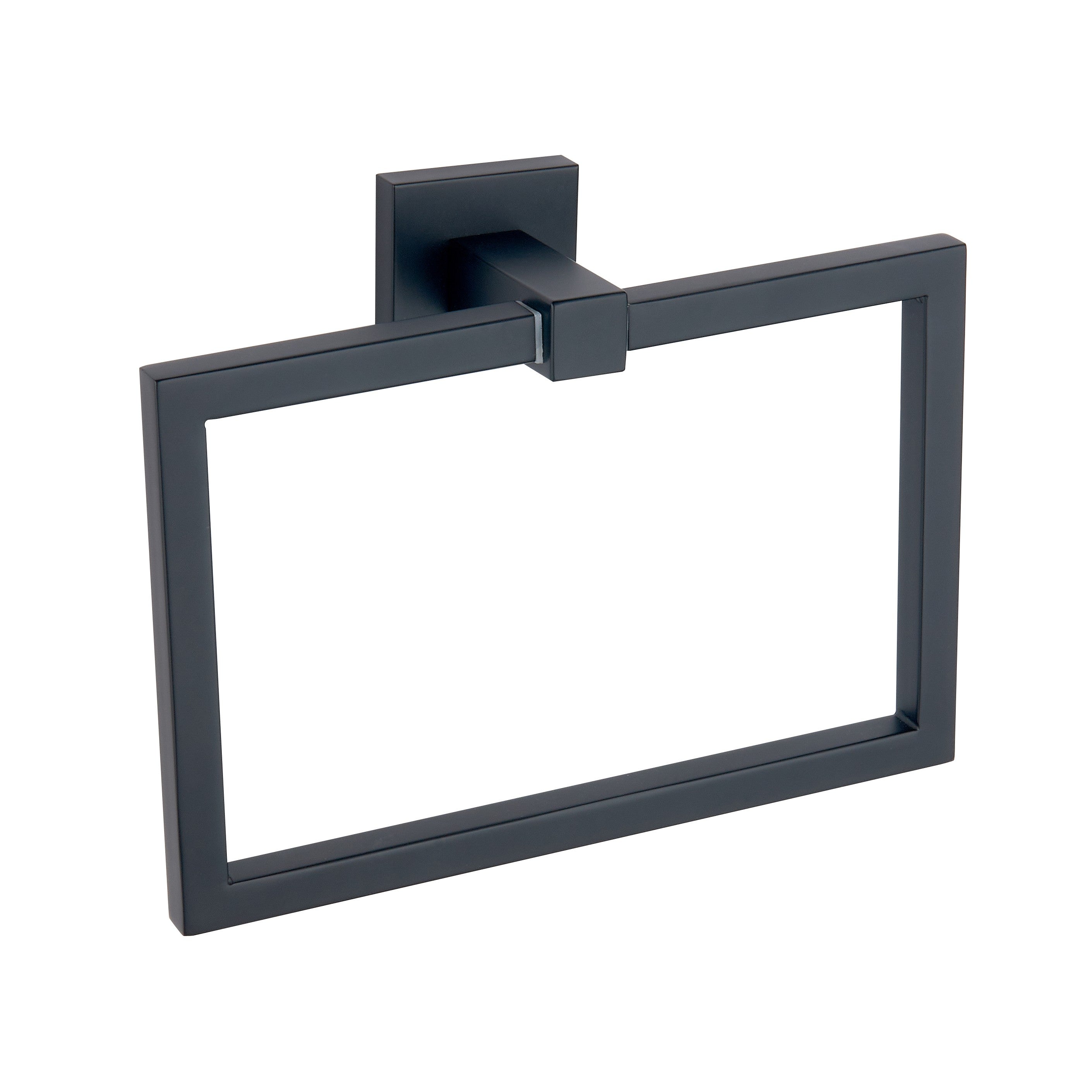 Camden Square Towel Ring Matt Black
