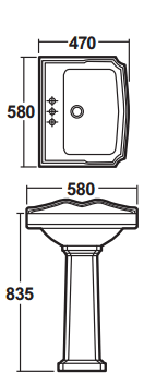 Chelsea 4 Piece Bathroom Suite dimensions