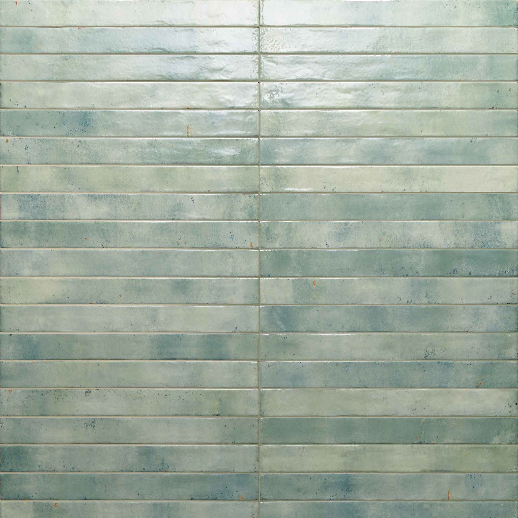 colours aquamarina porcelain wall tile 4.8x45cm gloss