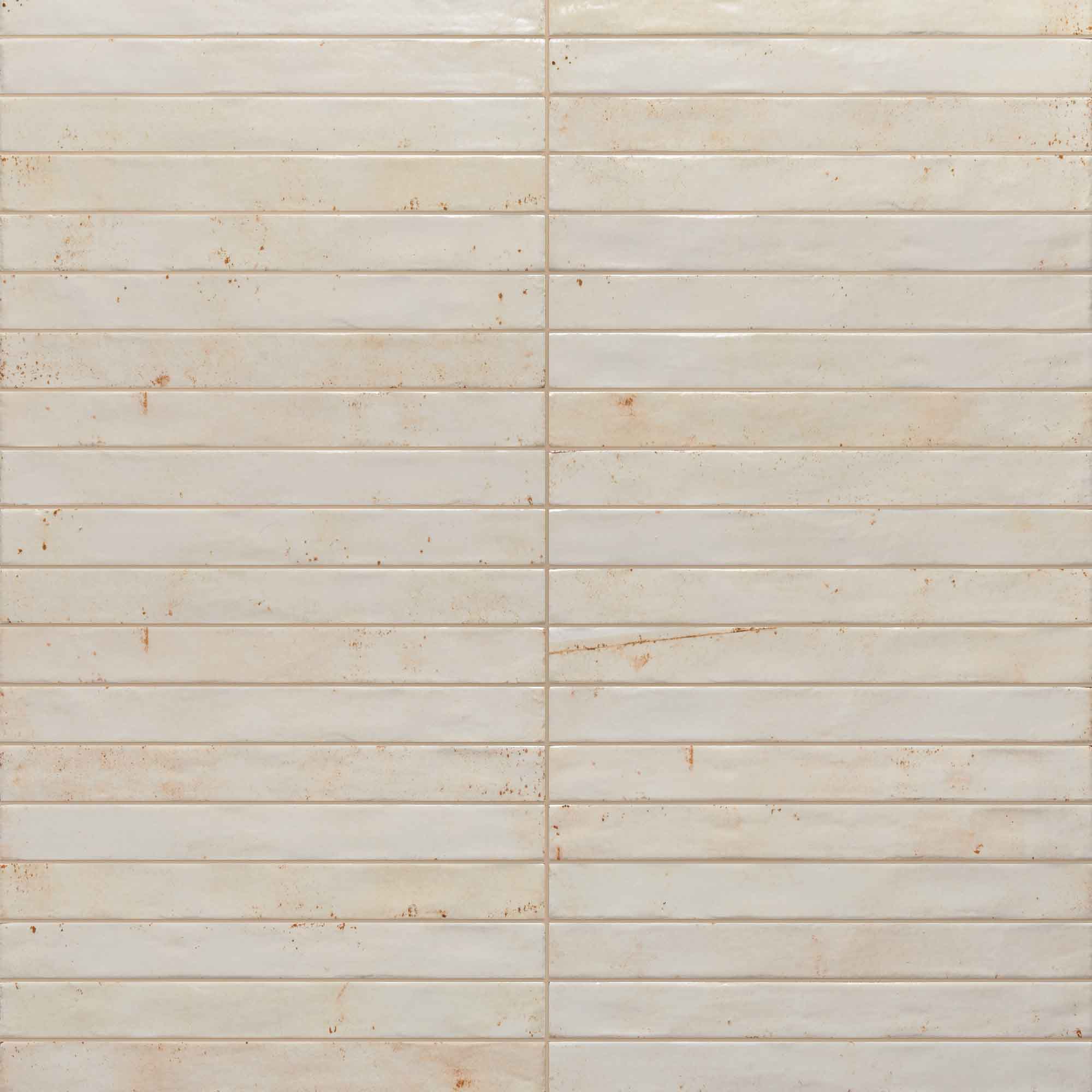 colours ivory porcelain wall tile 4.8x45cm gloss