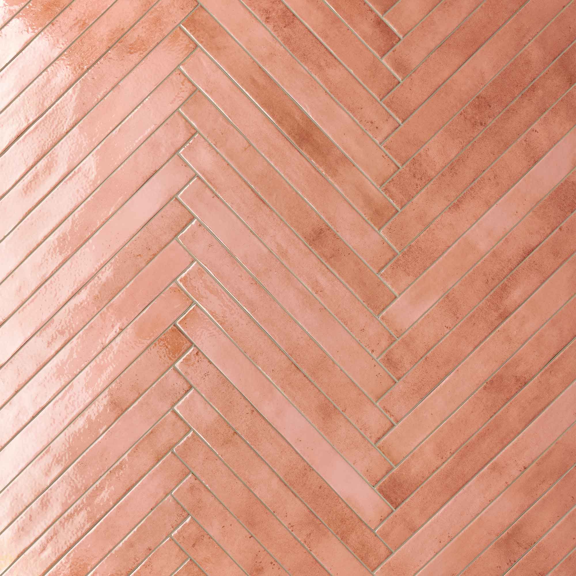 colours salmon porcelain wall tile 4.8x45cm gloss