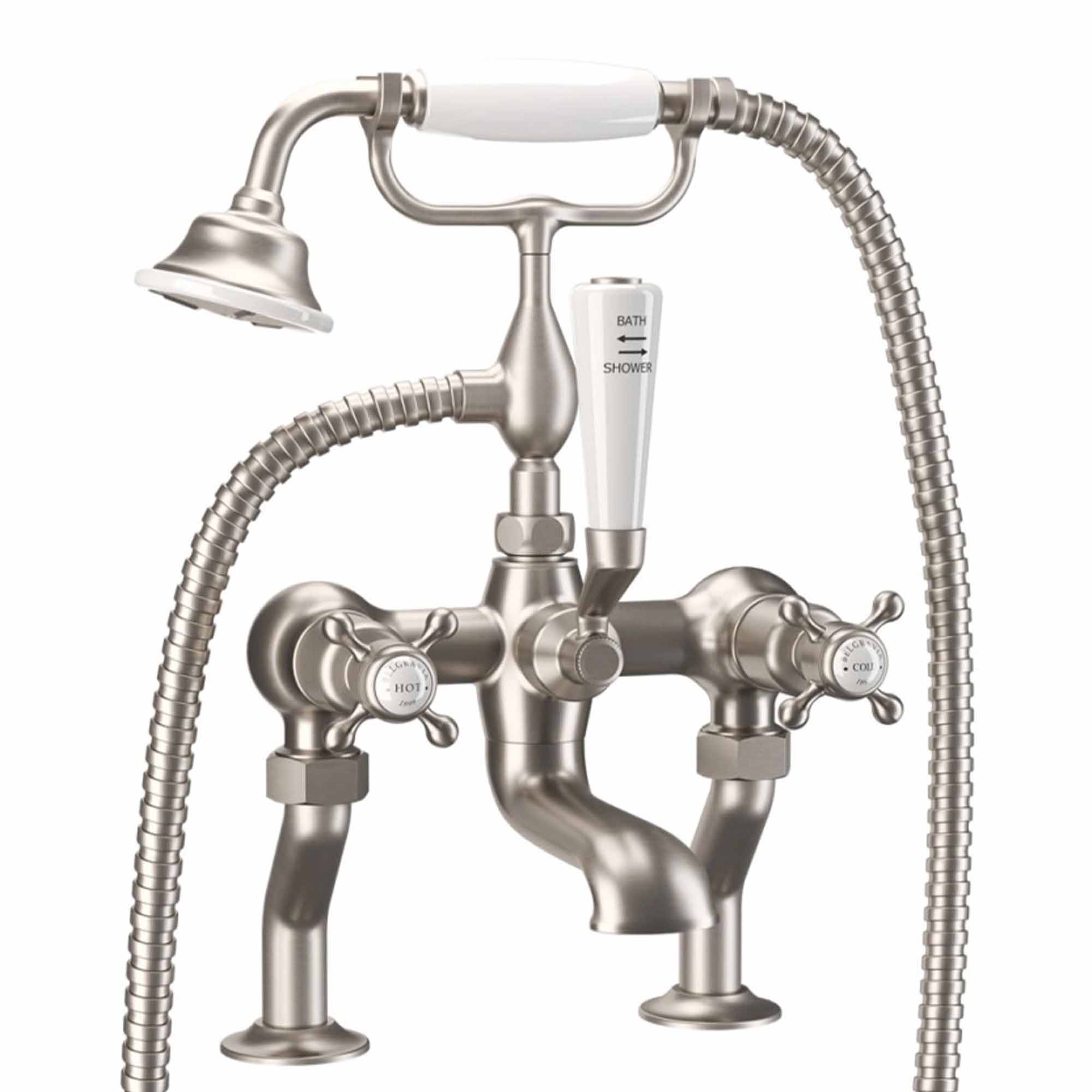 Crosswater Belgravia Crosshead Bath Shower Mixer With Handheld Kit