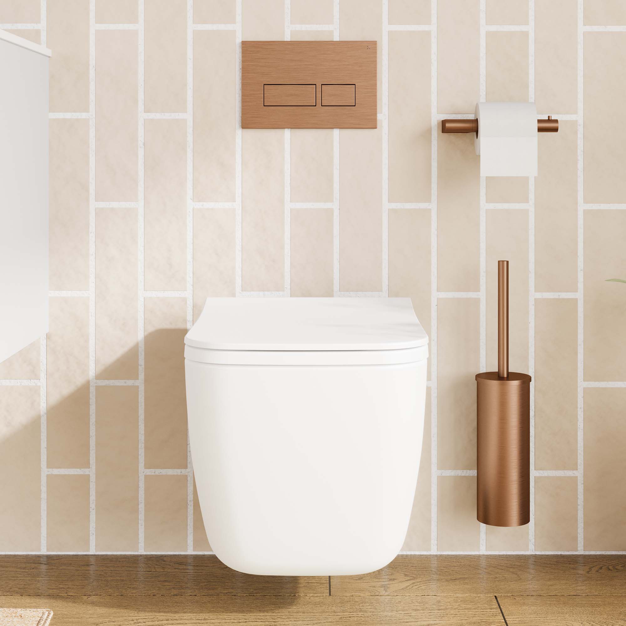 crosswater libra wall hung wc pan and slim square seat matt white