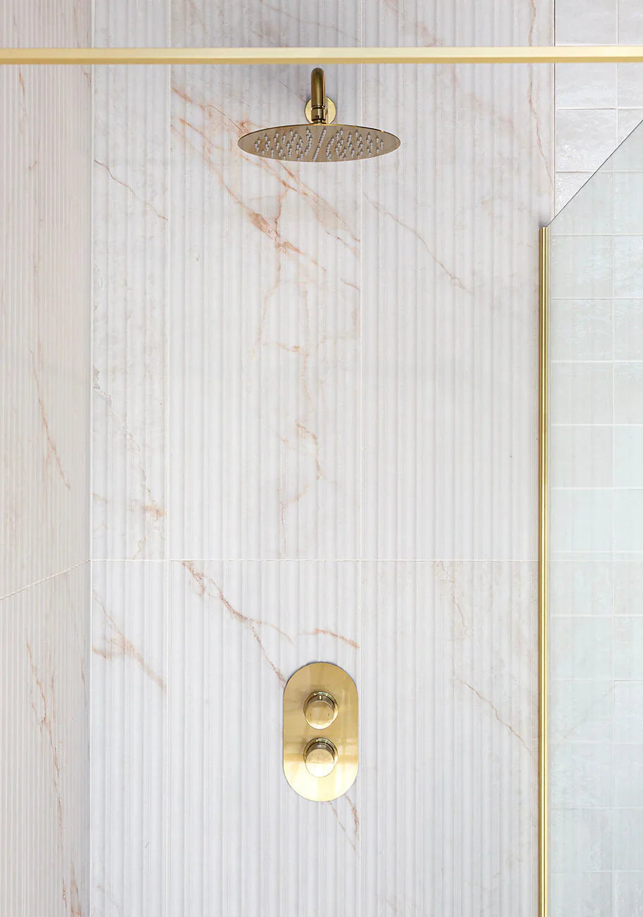 Dahlia White 4D Decor Marble Effect Tile 33x100cm Matt