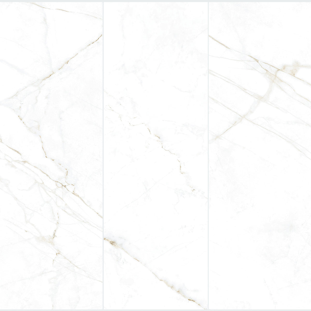 Dual White 4D Marble Effect Wall Tile 33x100cm Matt