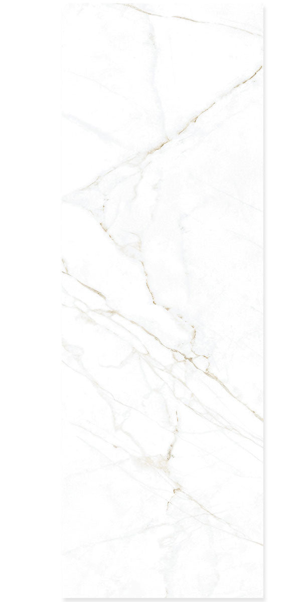 Dual White 4D Marble Effect Wall Tile 33x100cm Matt