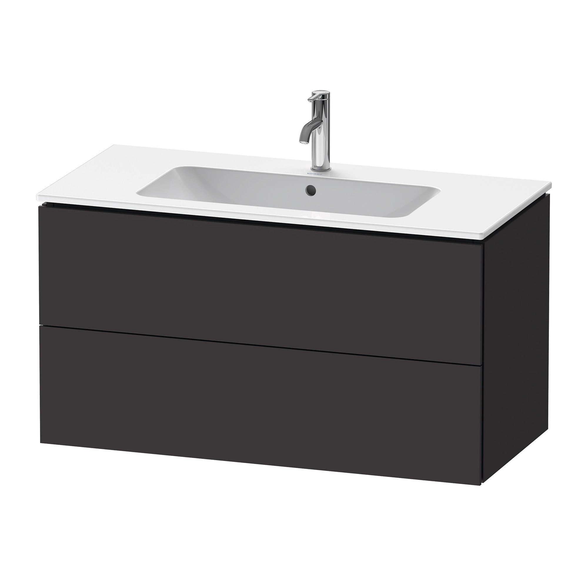 duravit l-cube 1030 wall mounted vanity unit me by starck basin graphite super matt