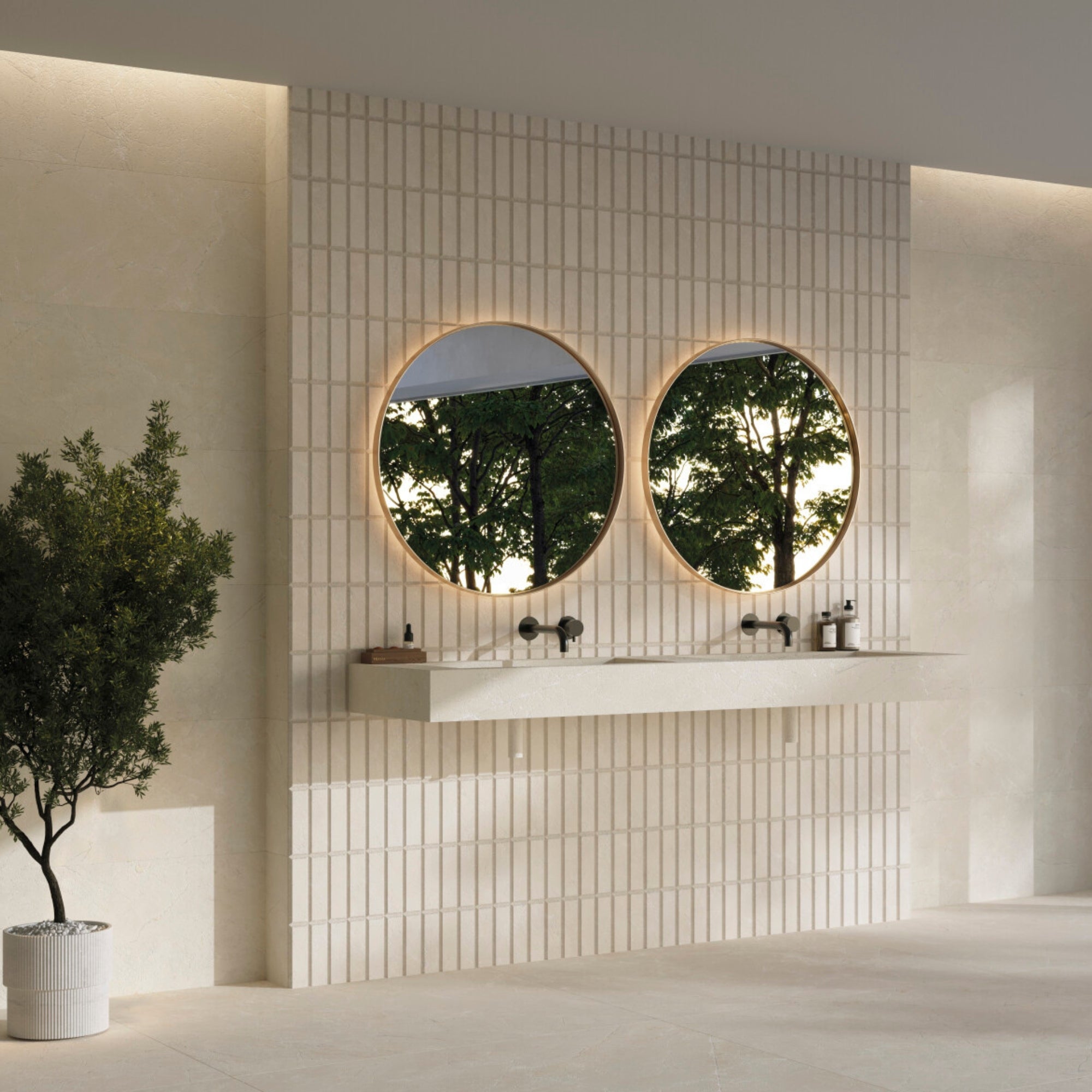 Eden Sand 4D Decor Stone Effect Wall Tile 33x100cm Matt