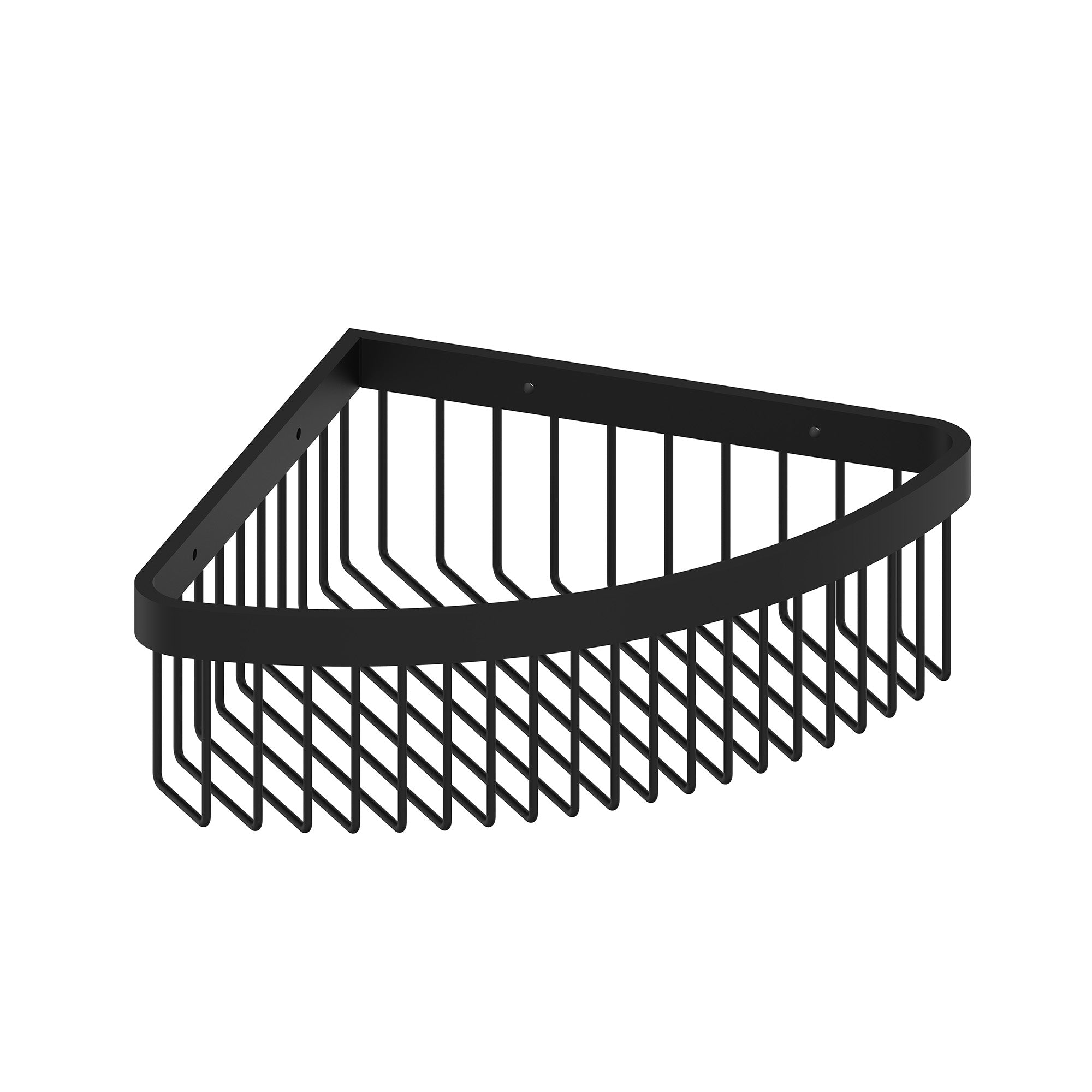 elliot wall mounted corner shower basket black