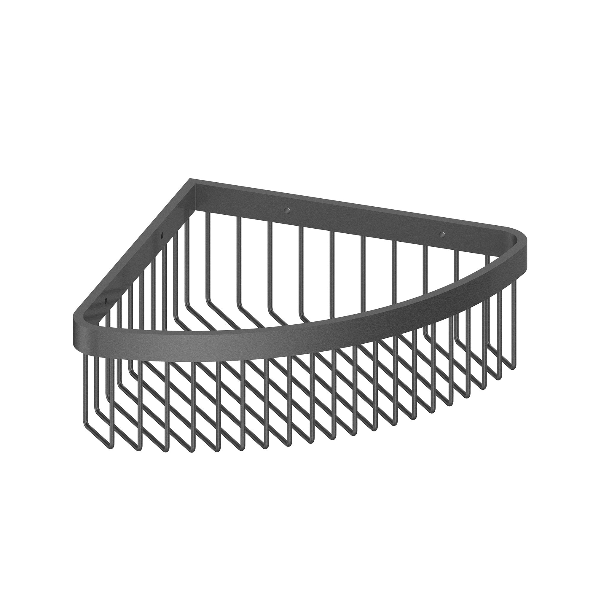 elliot wall mounted corner shower basket gunmetal