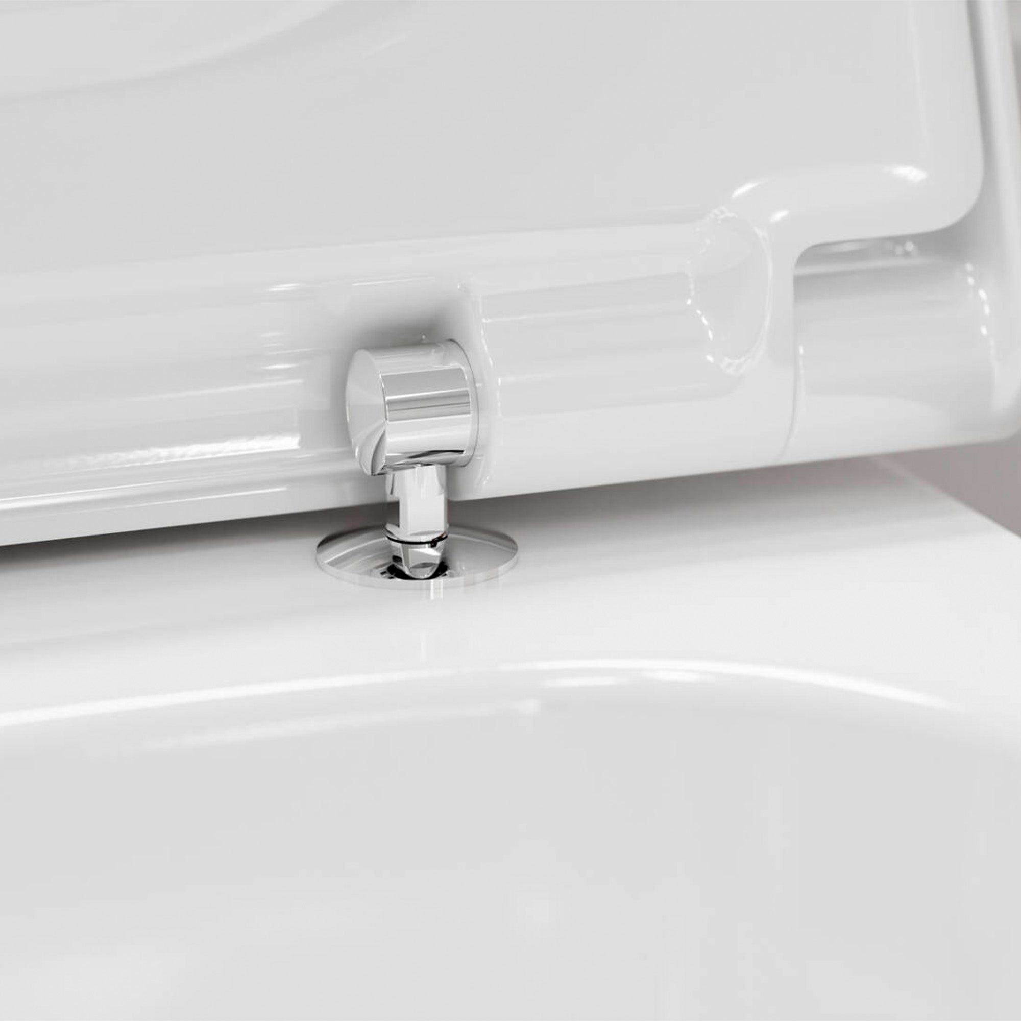 elupura qube rimless wall mounted wc pan with soft close seat white gloss