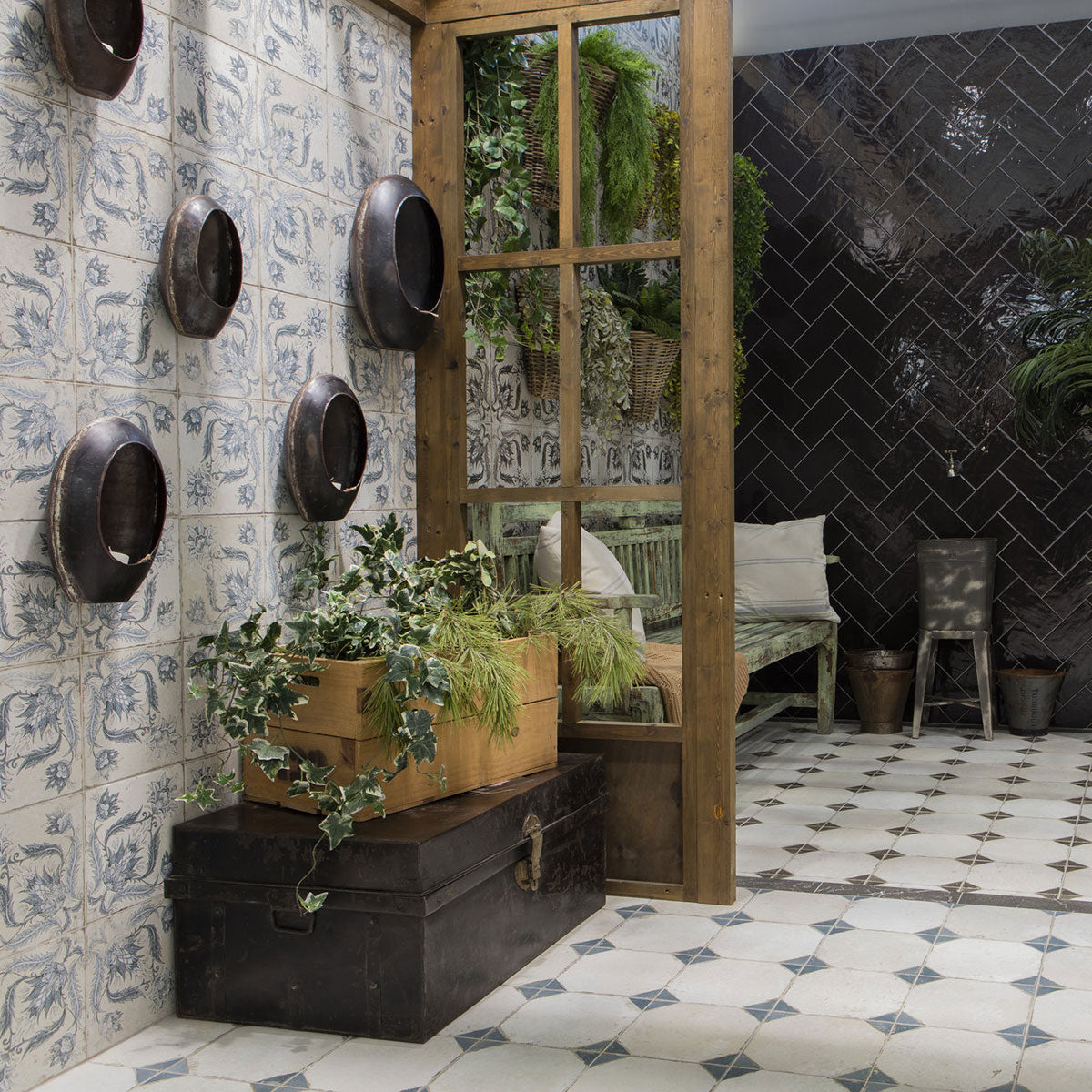 FS Ivy Blue Natural Tile 45 x 45cm