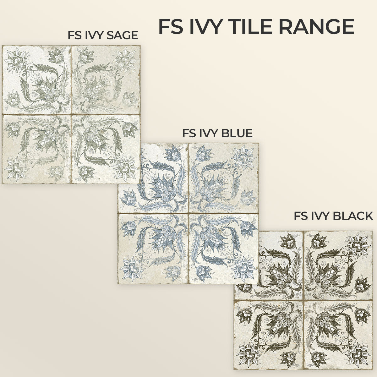 FS Ivy Blue Natural Tile 45 x 45cm