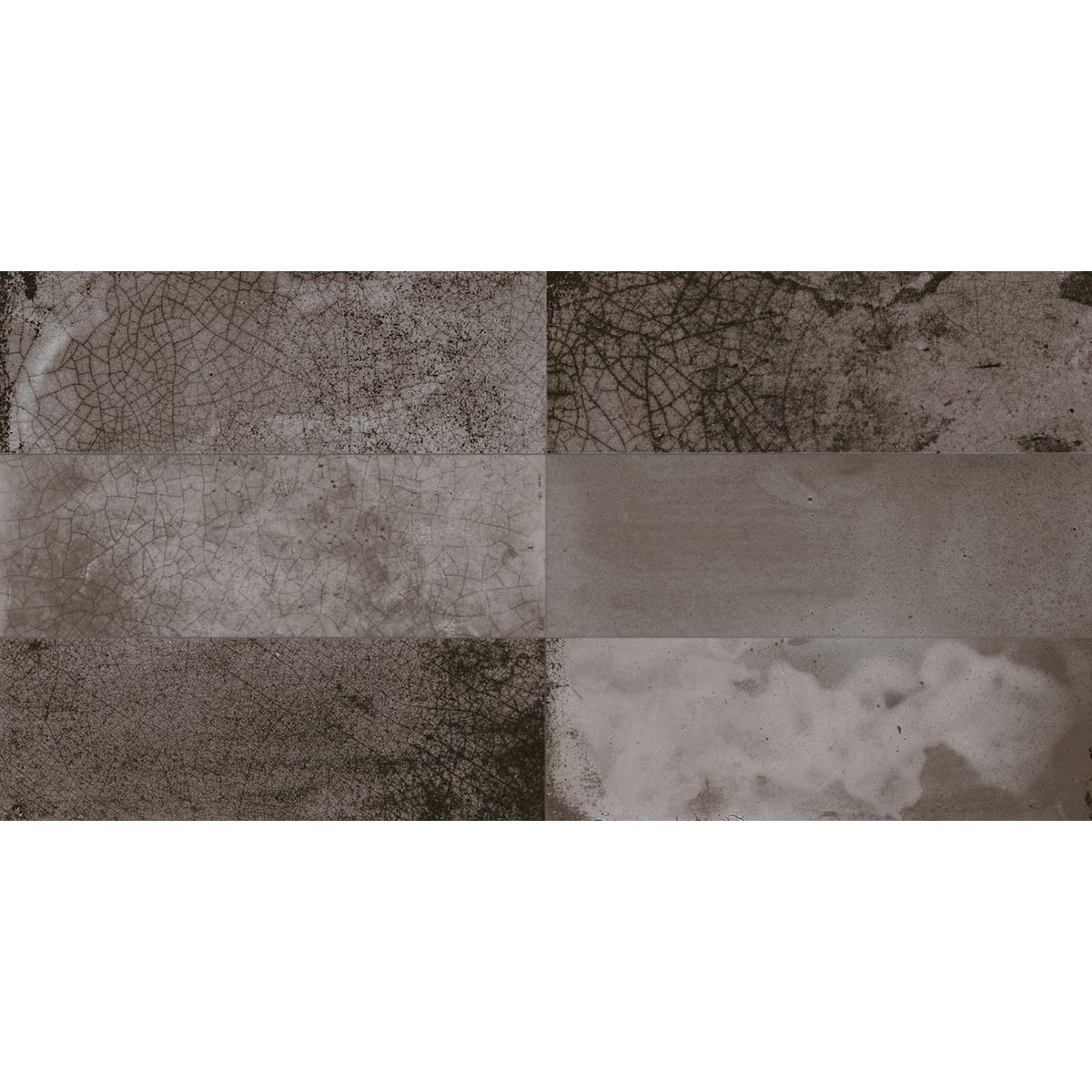 FS Raku Black Decor Wall Tile 20x40cm Matte