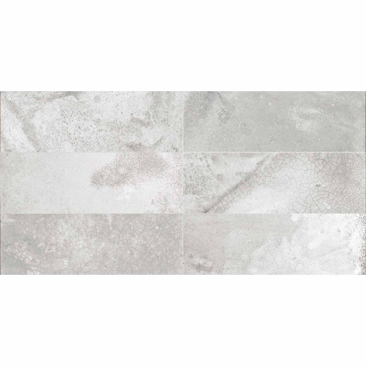 FS Raku Silver Decor Wall Tile 20x40cm Matte