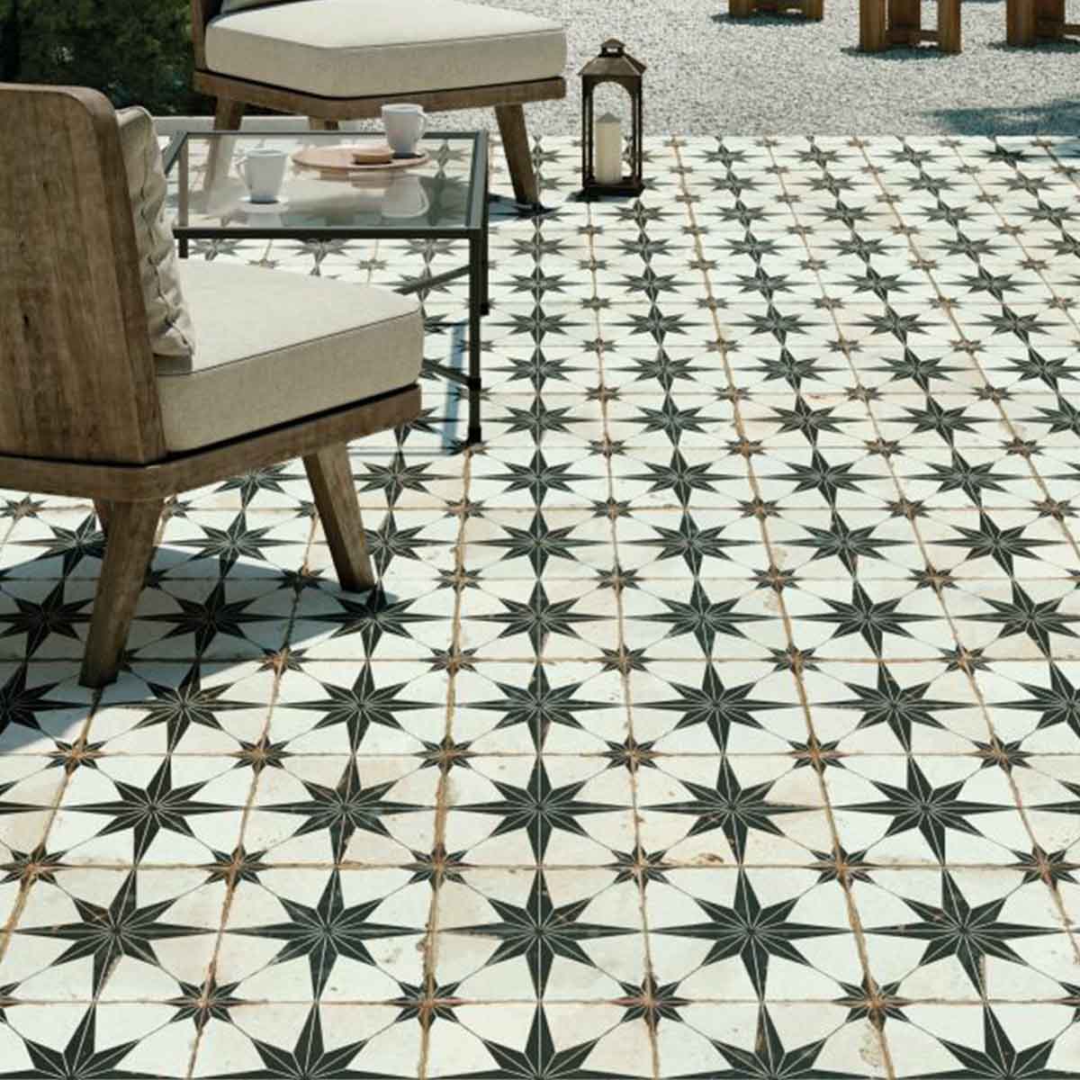 fs rockstar n black 10mm outdoor indoor porcelain tile 45x45cm
