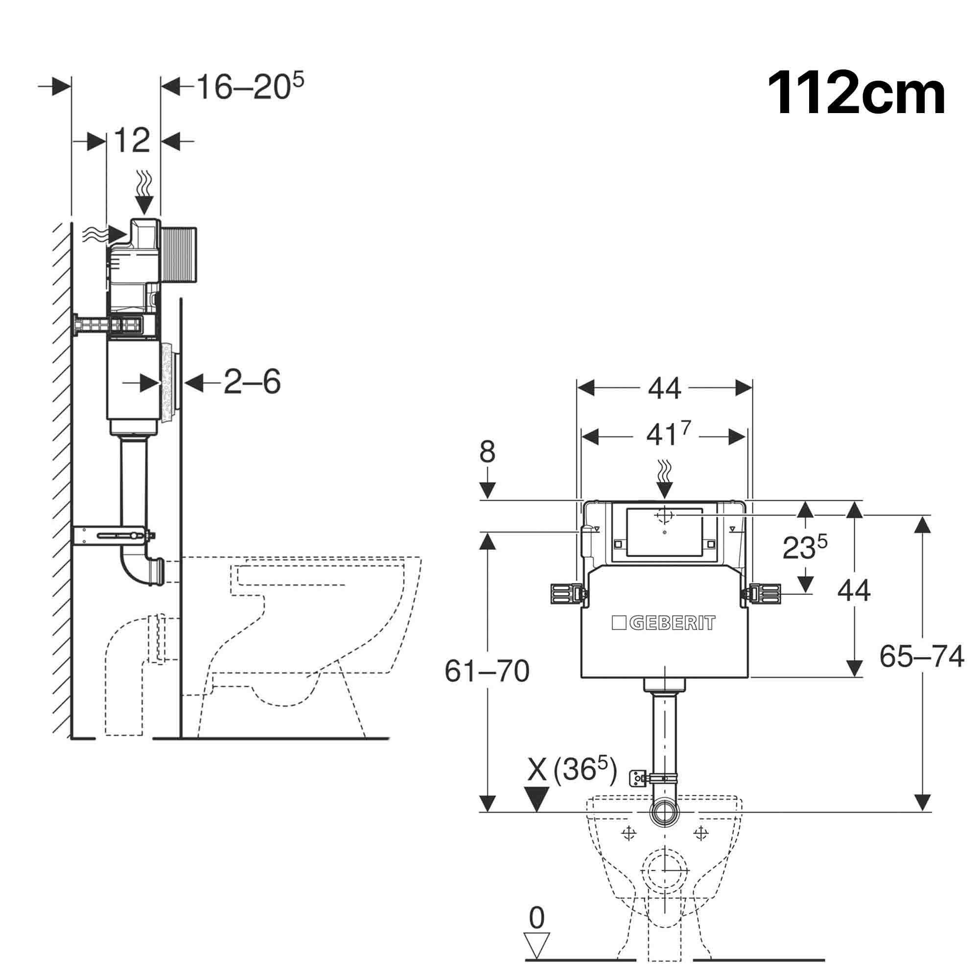 geberit alpha 112cm duofix toilet frame for wall hung wc with 12cm concealed cistern