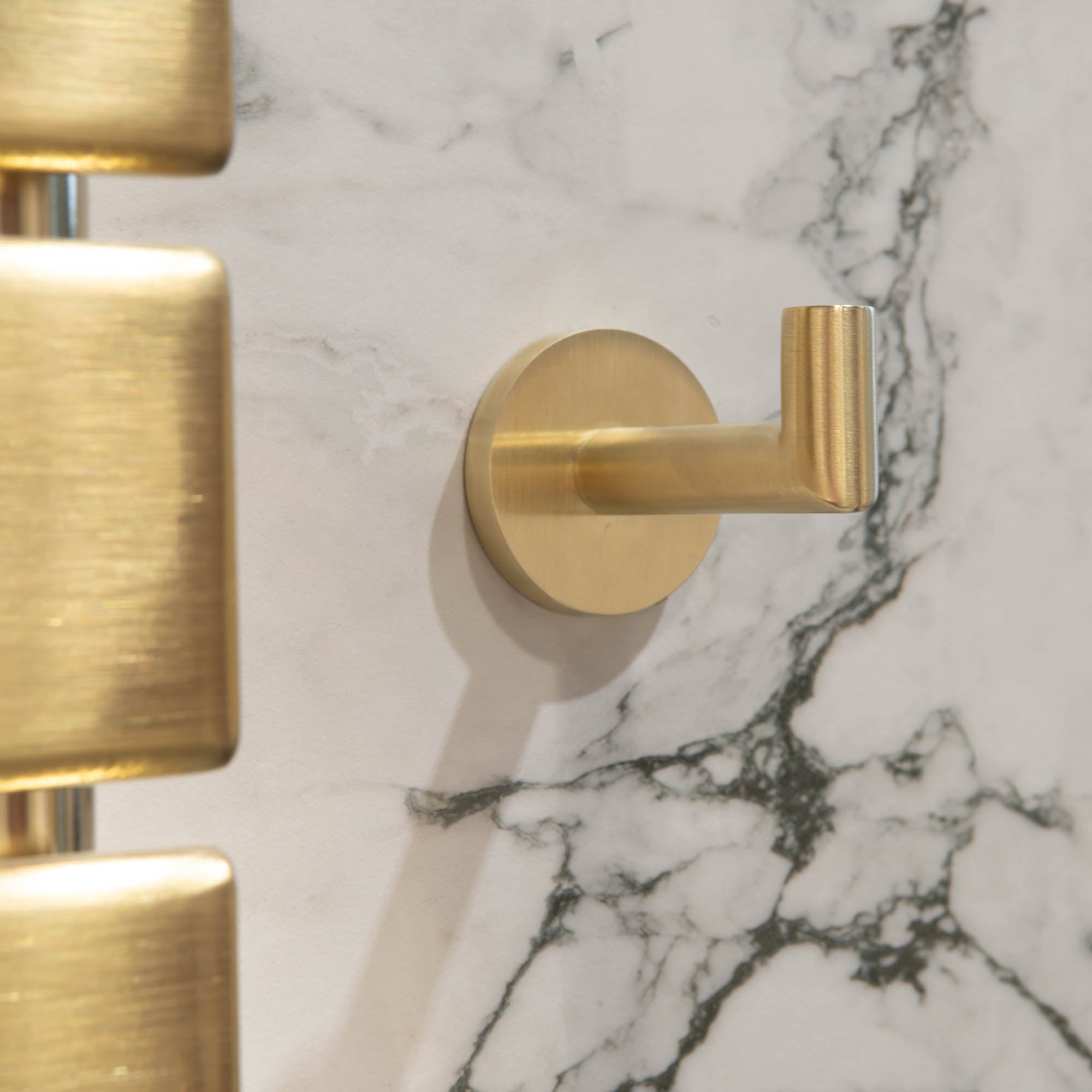 Gessi Manzoni Robe Hook Gold Brass Brushed Deluxe Bathrooms