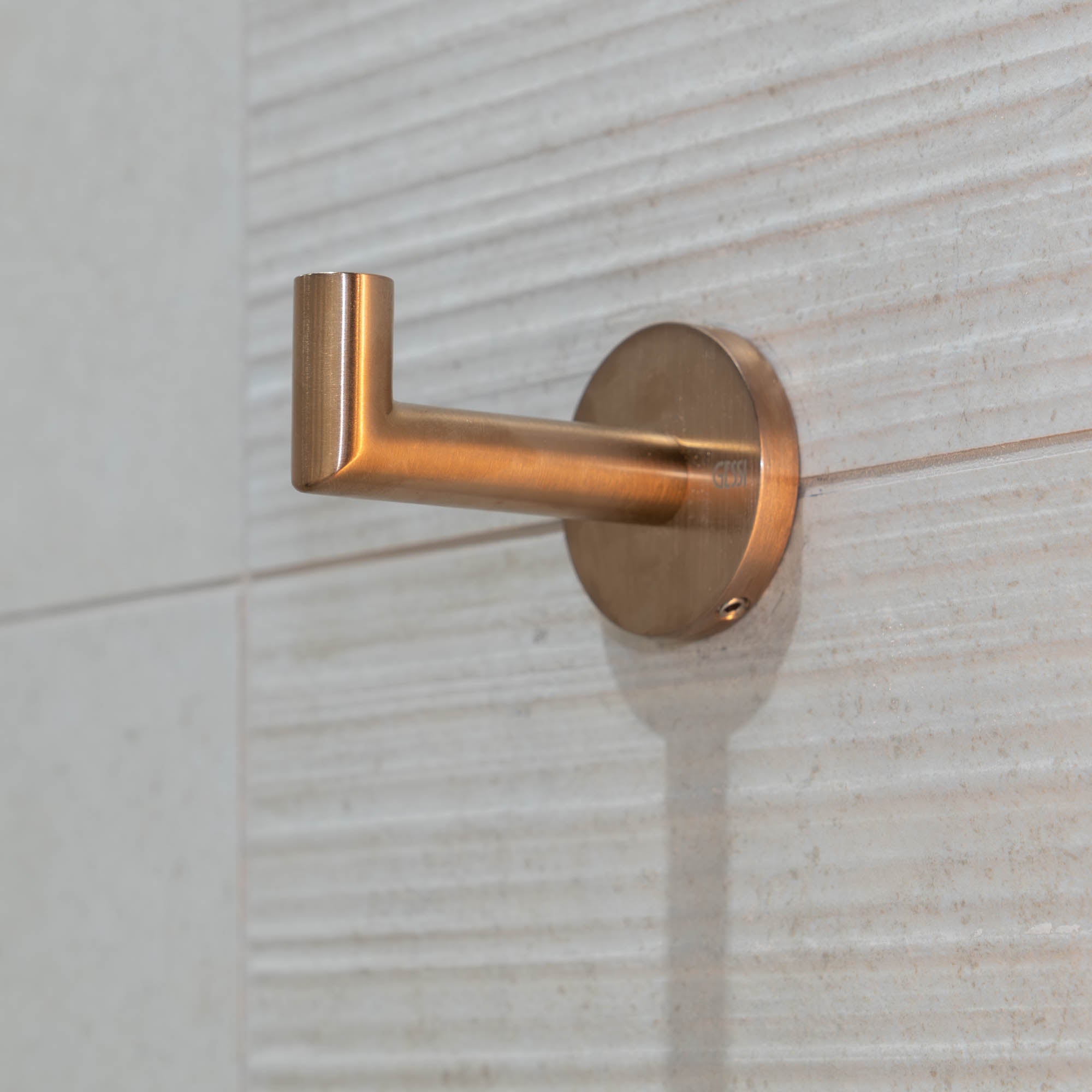 Gessi Manzoni Robe Hook Warm Bronze Brushed Deluxe Bathrooms