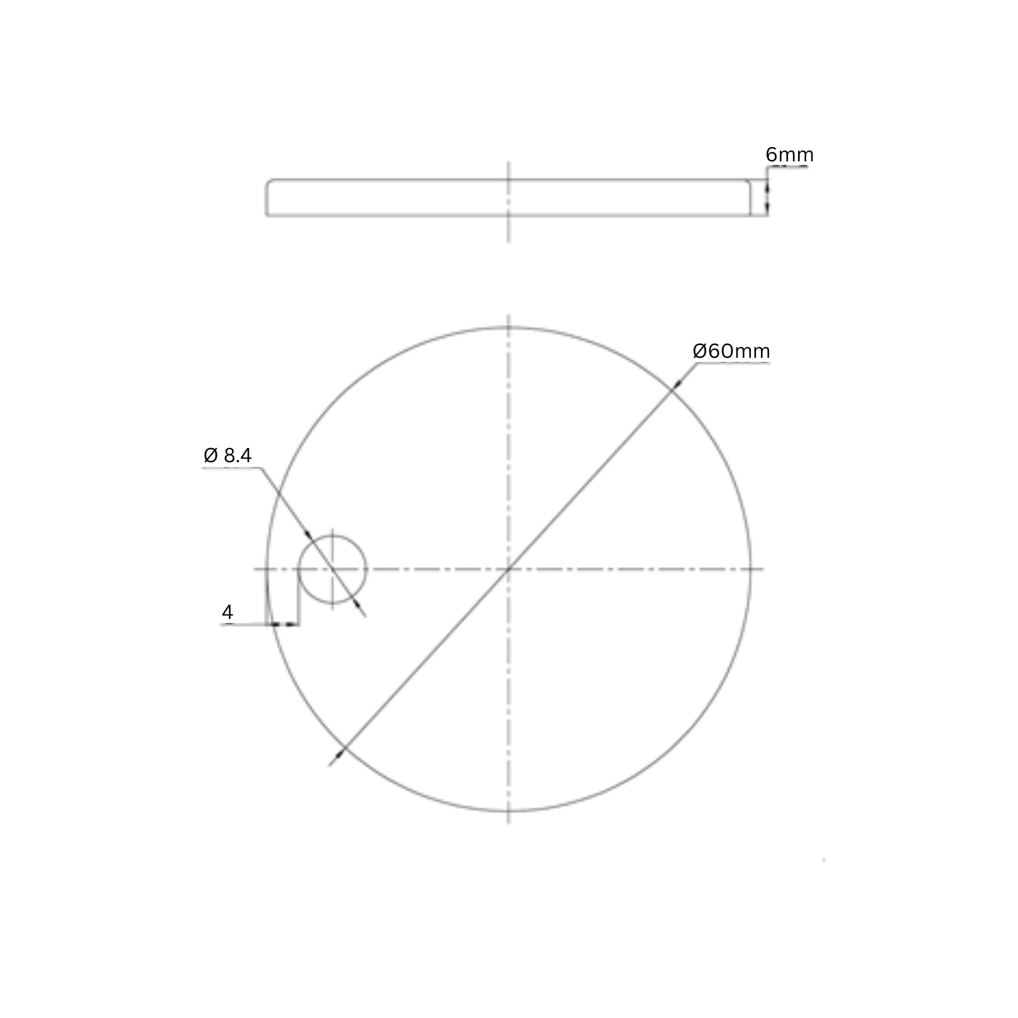 Granlusso 60mm Toilet Seat White Hinge Cover Caps Pair