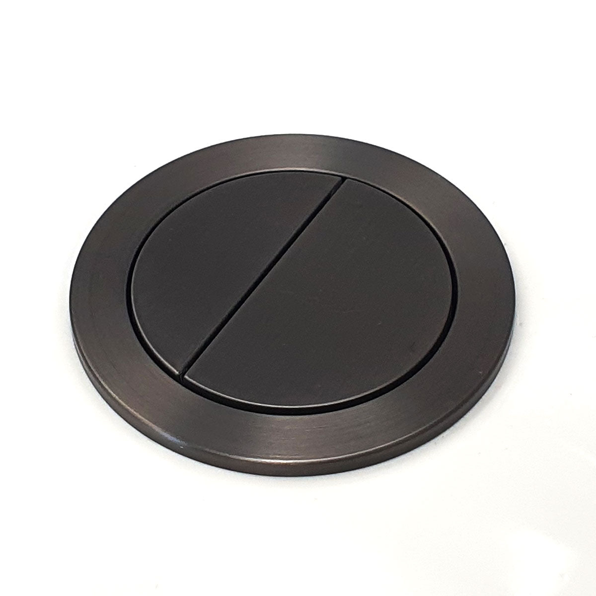 Granlusso Round Dual Flush Button With A Pair of White Hinge Covers For Enzo Toilet