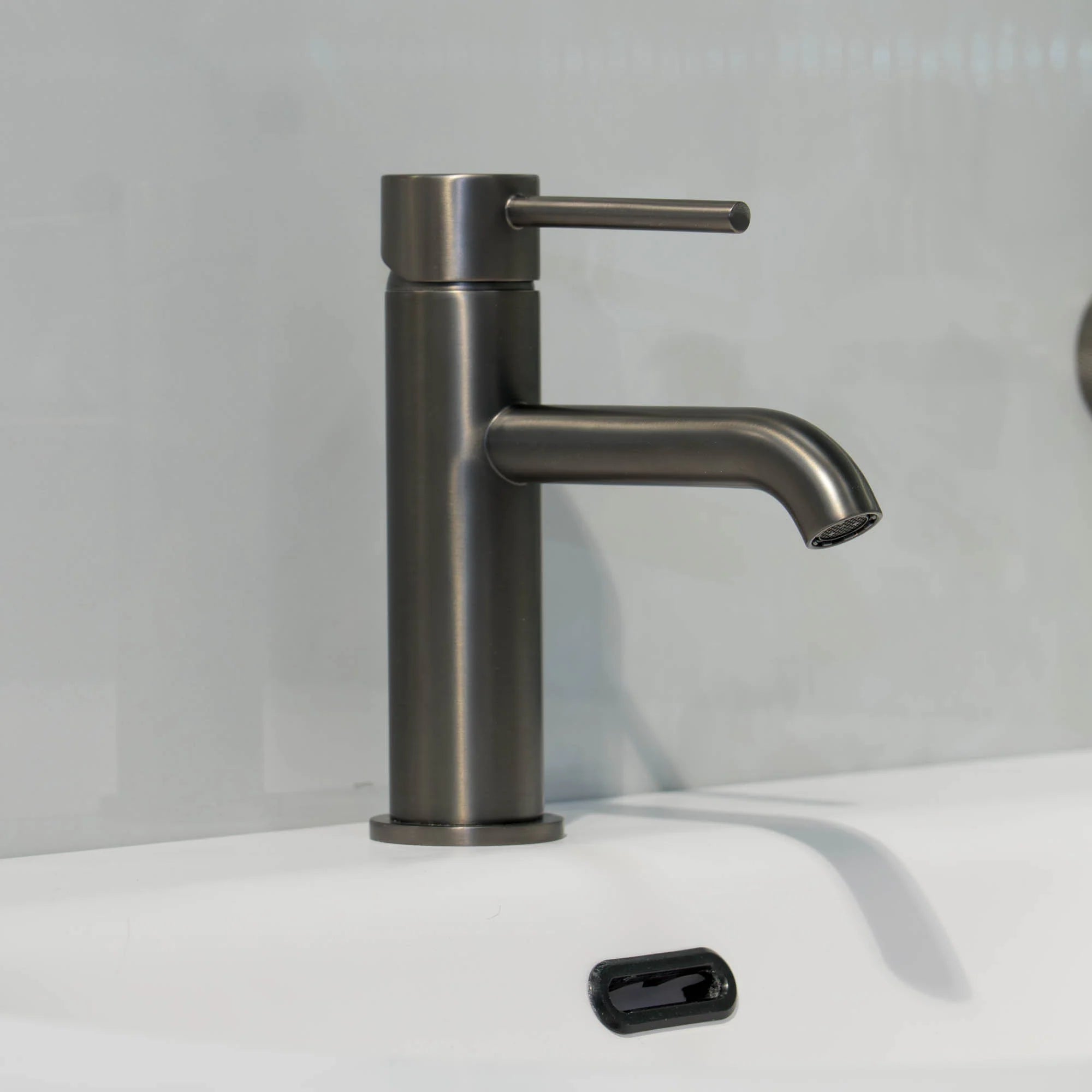 Granlusso Portofino Gunmetal Basin Mixer With Click-Clack Waste Deluxe Bathrooms