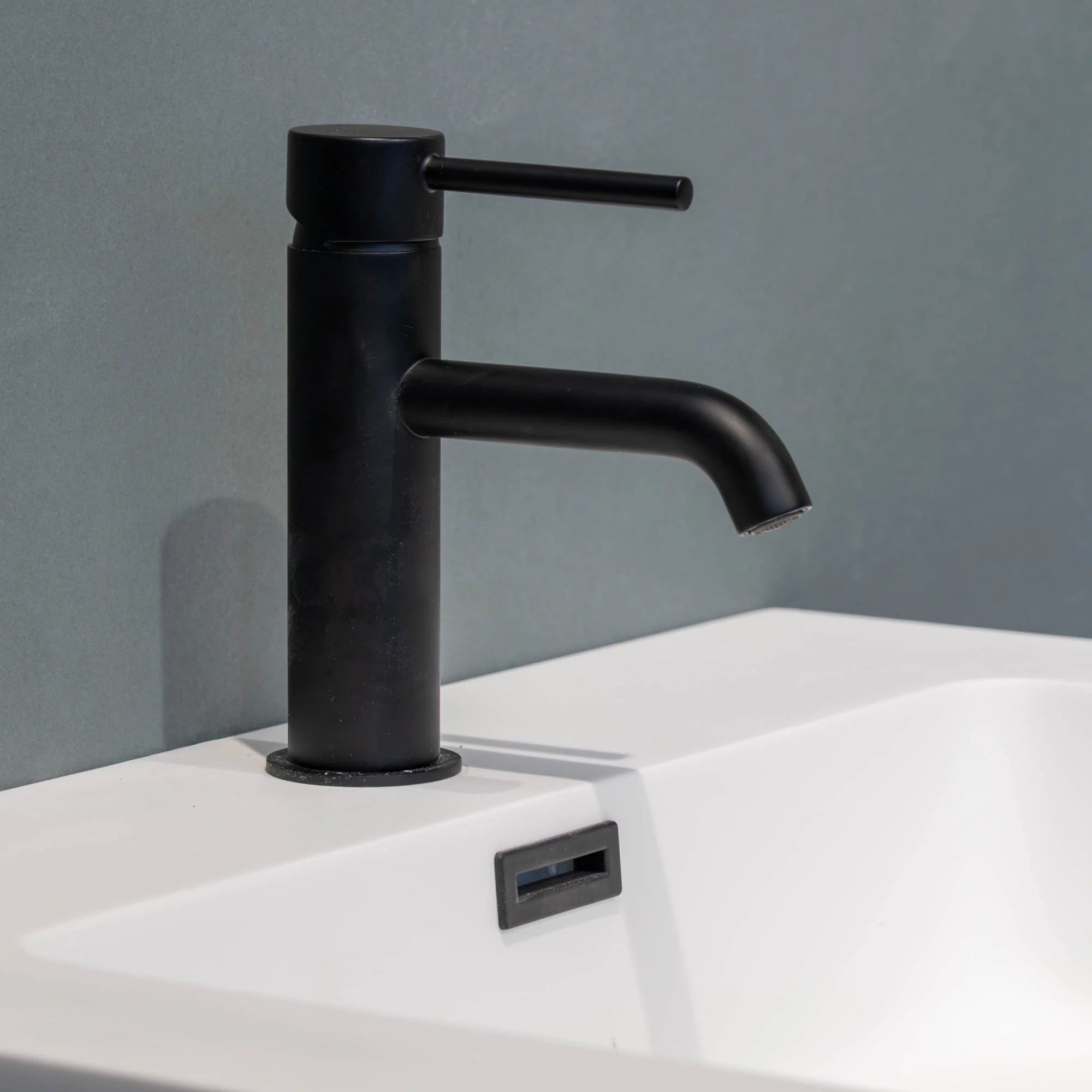Granlusso Portofino Matt Black Basin Mixer With Click-Clack Waste Deluxe Bathrooms