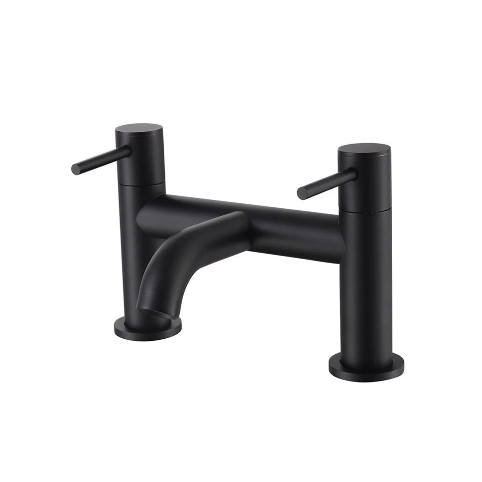 granlusso portofino deck mounted bath filler black matt