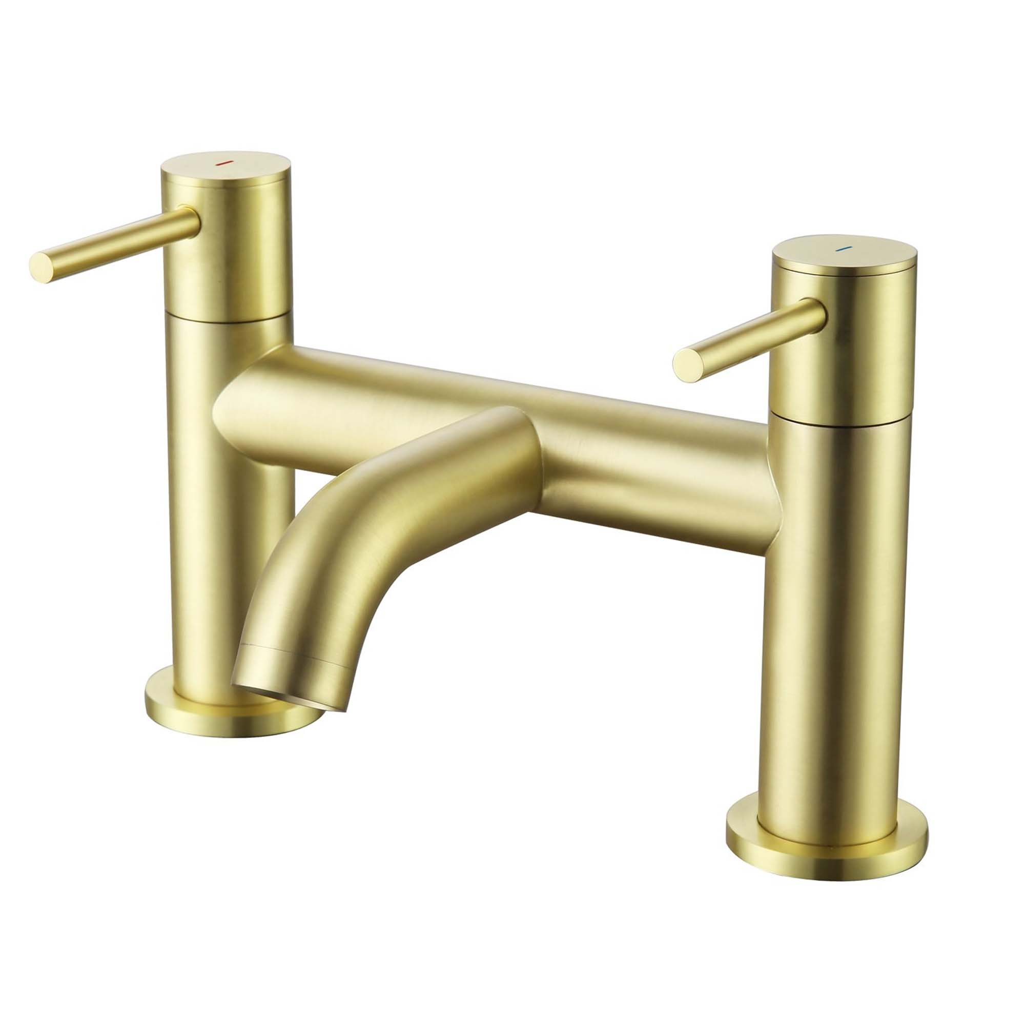 granlusso portofino deck mounted bath filler brushed brass