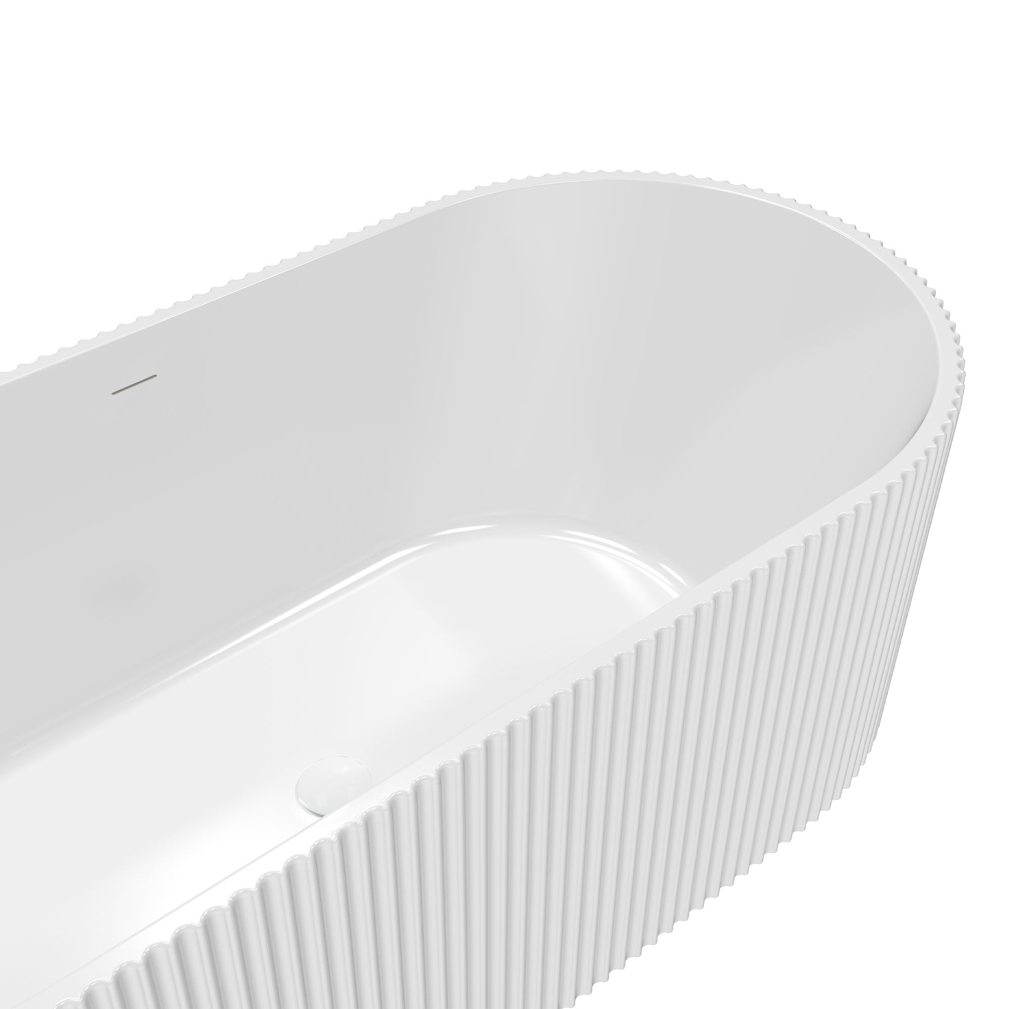 granlusso sant andrea 1700 fluted acrylic freestanding bath