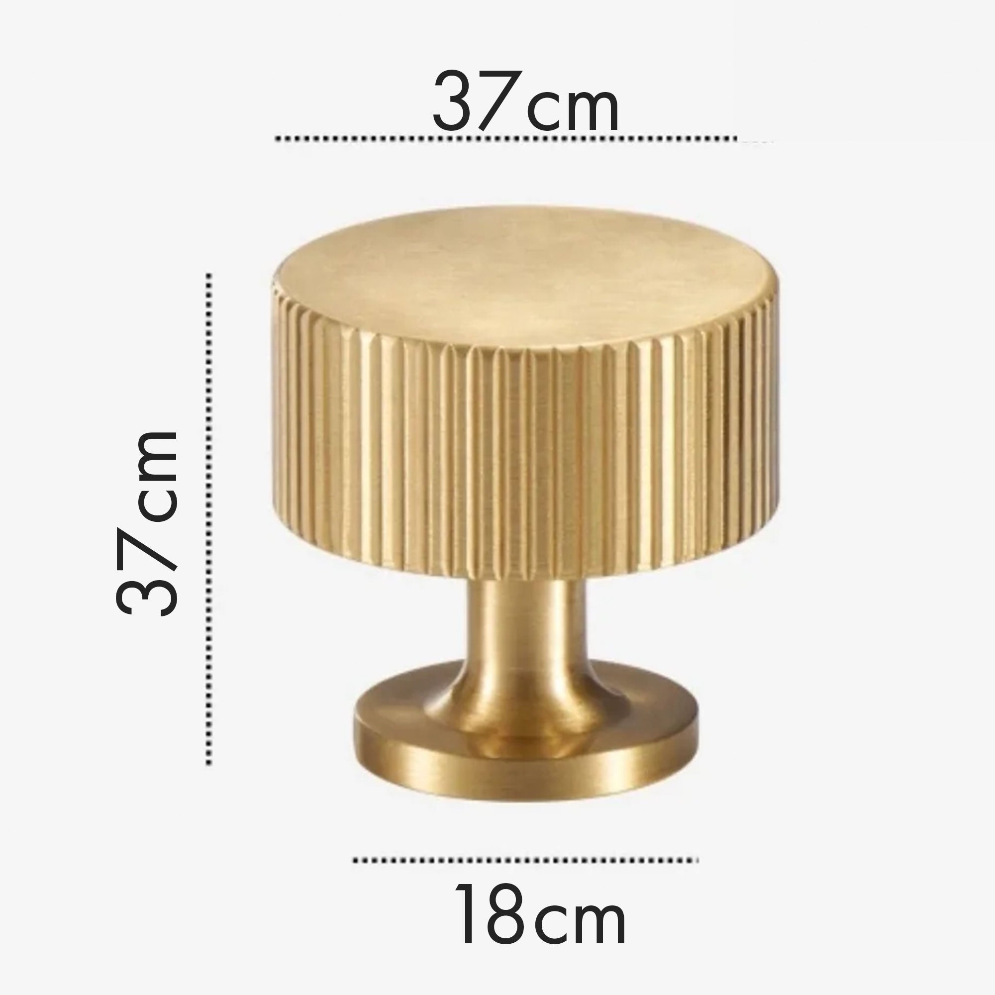 Designer Fluted Vanity Unit Knob Measurement
