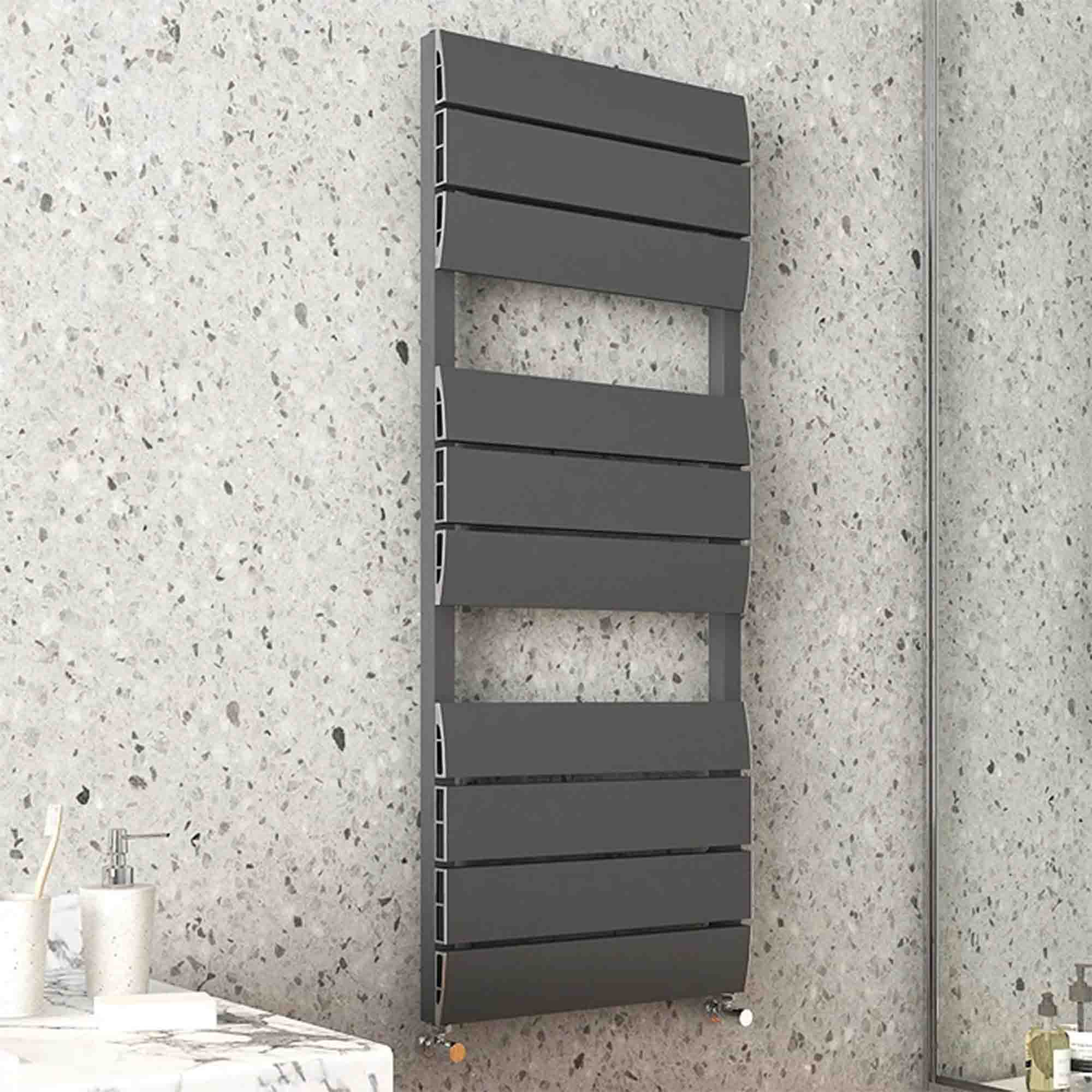 hale aluminium heated towel rail anthracite 1200x500mm
