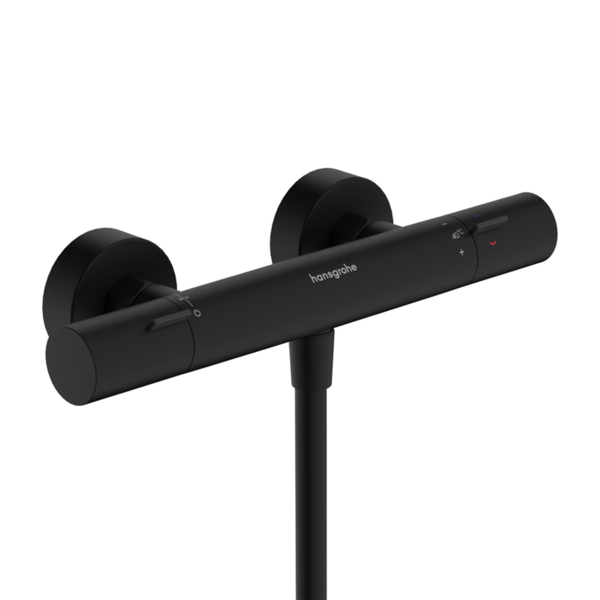 Hansgrohe Pulsify Select S Exposed Thermo Shower With Slide Rail Kit - Matt Black