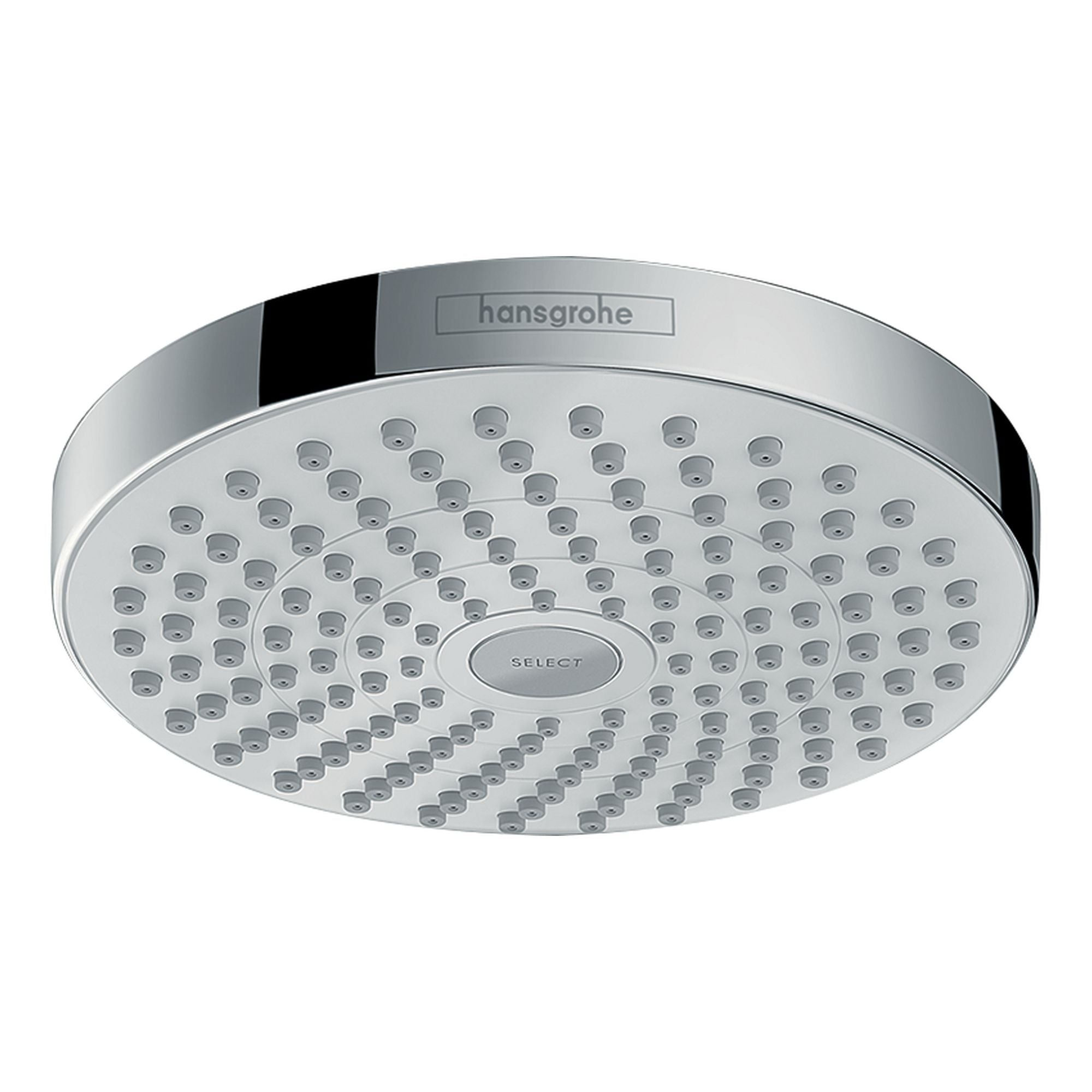 Hansgrohe Round 2 Outlet Thermostatic Shower Valve With Croma 180 Overhead and Handset - Chrome