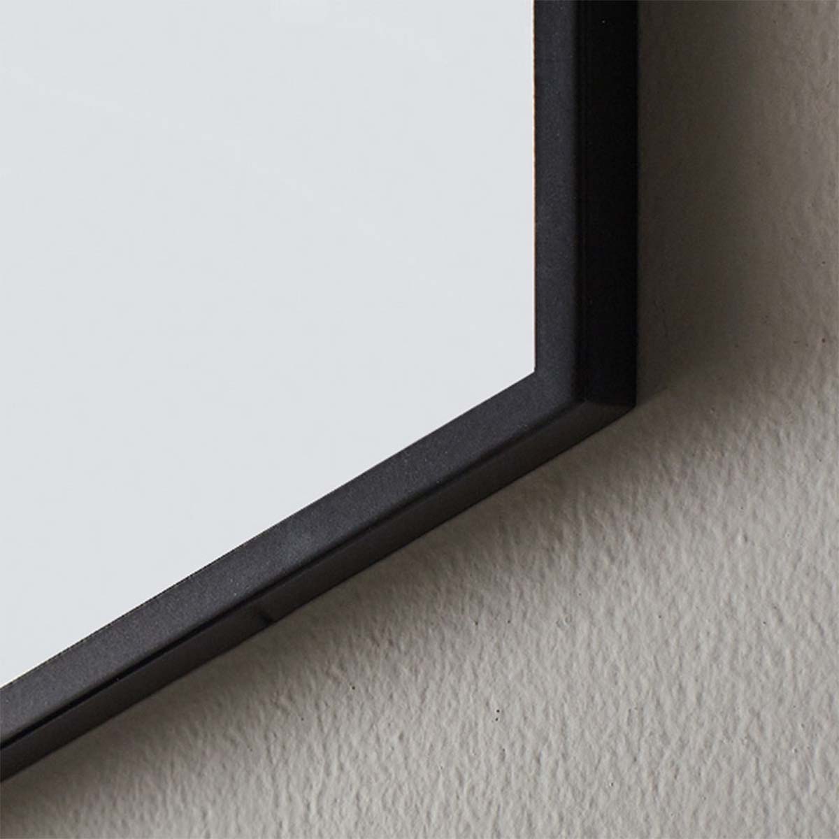 harbour octagon mirror matt black 60x60cm