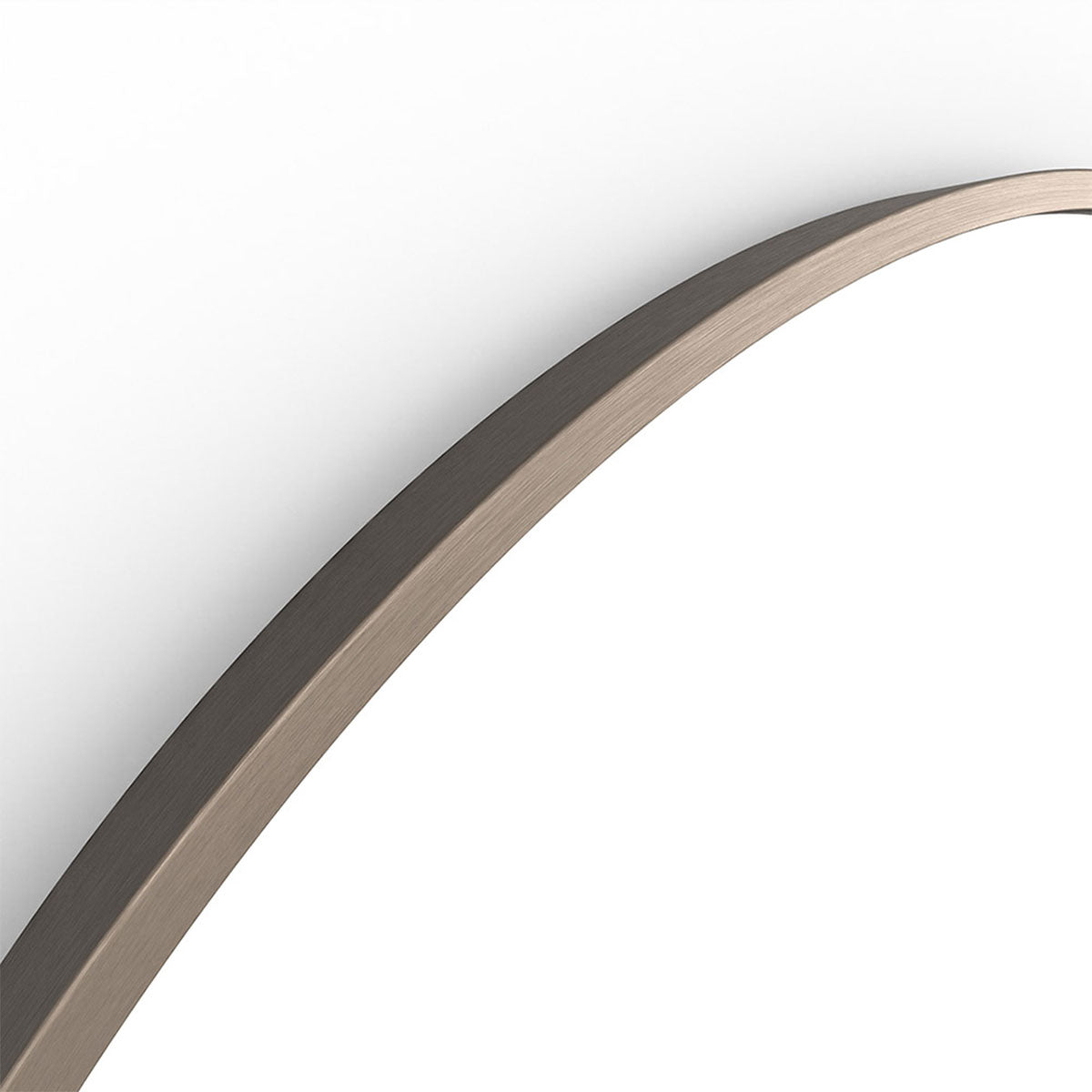 harbour round mirror brushed bronze frame 60x60cm