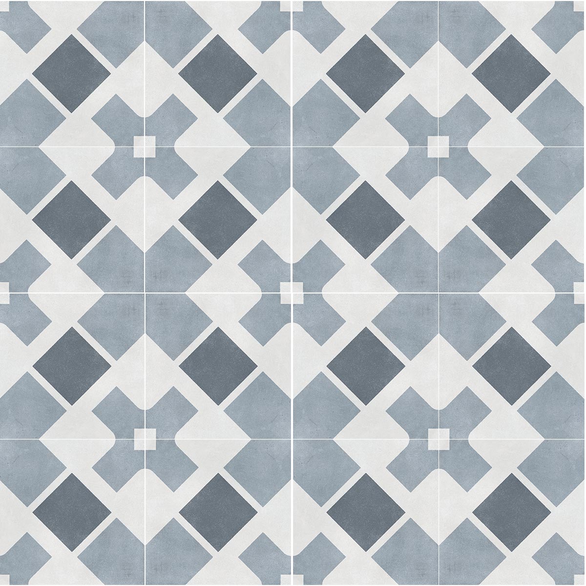 Havana White Cross Matt Porcelain Tile 22 x 22cm