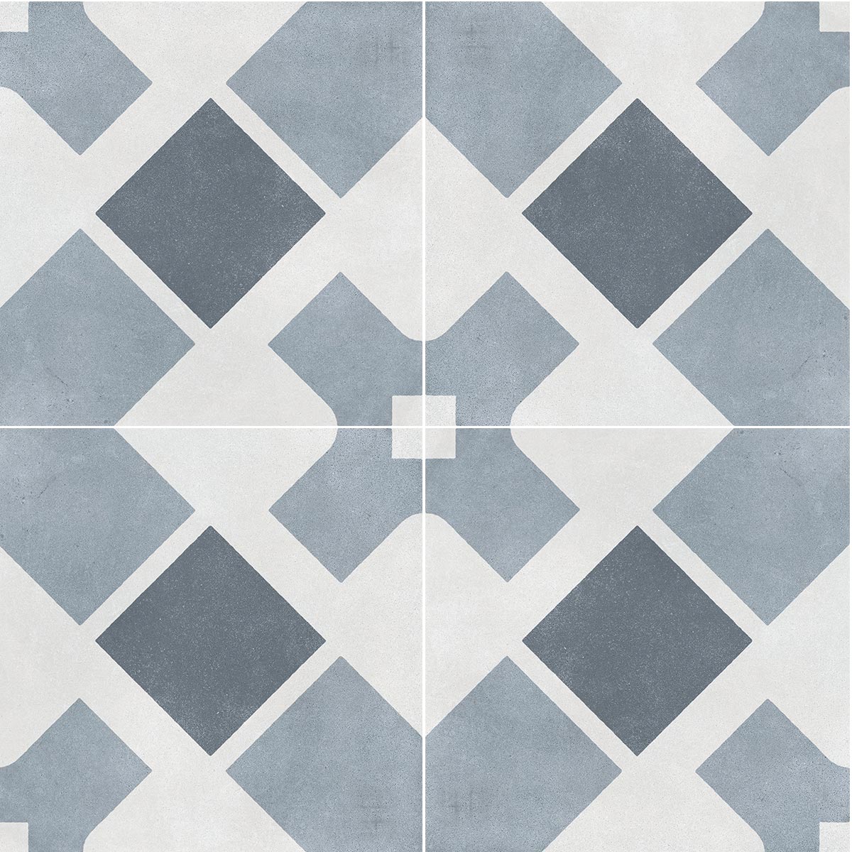 Havana White Cross Matt Porcelain Tile 22 x 22cm