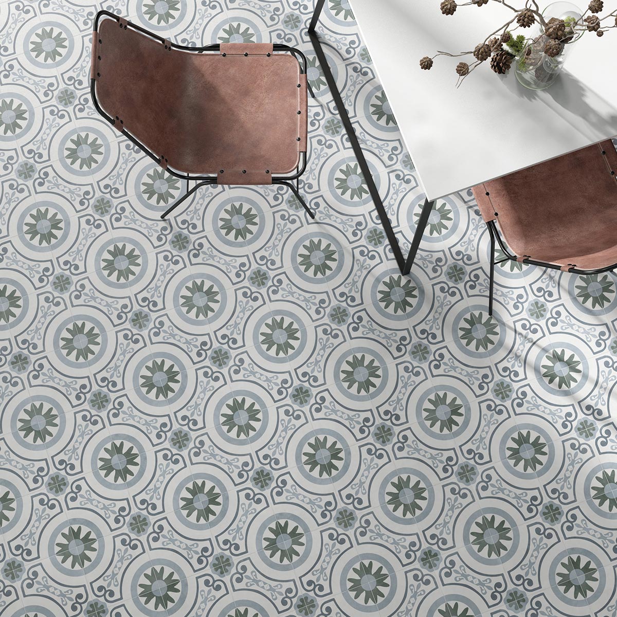 Havana White Garden Matt Porcelain Tile 22 x 22cm