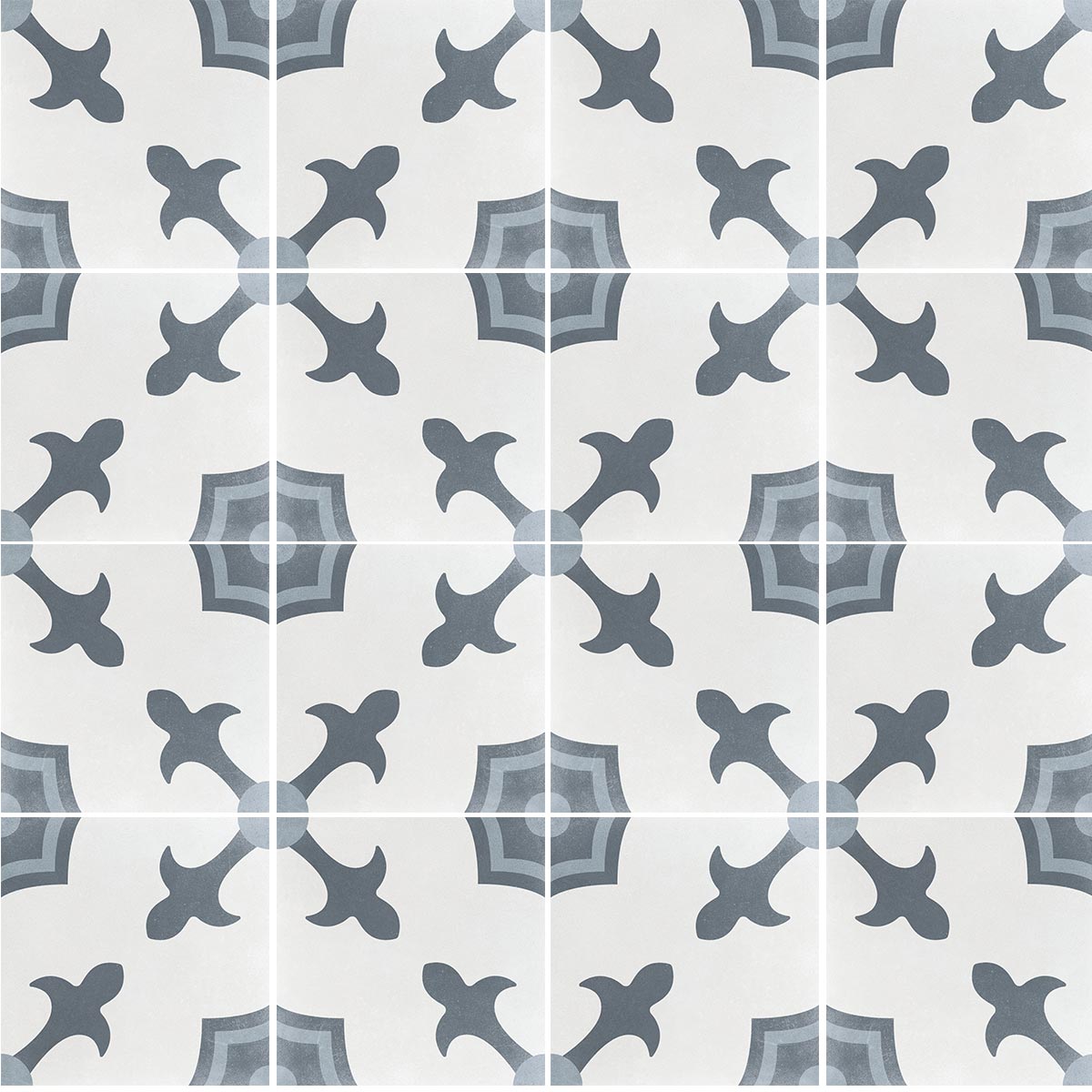 Havana White Herald Matt Porcelain Tile 22 x 22cm