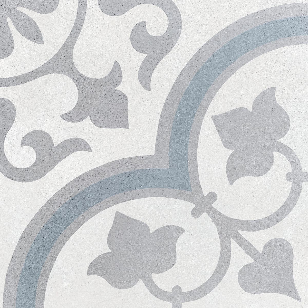 Havana Silver Ornate Matt Porcelain Tile 22 x 22cm