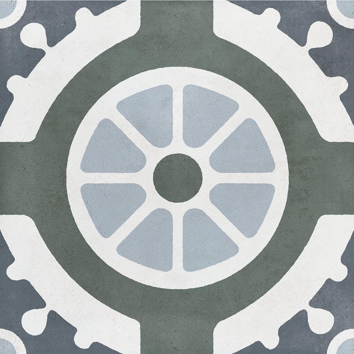 Havana White Round Matt Porcelain Tile 22 x 22cm