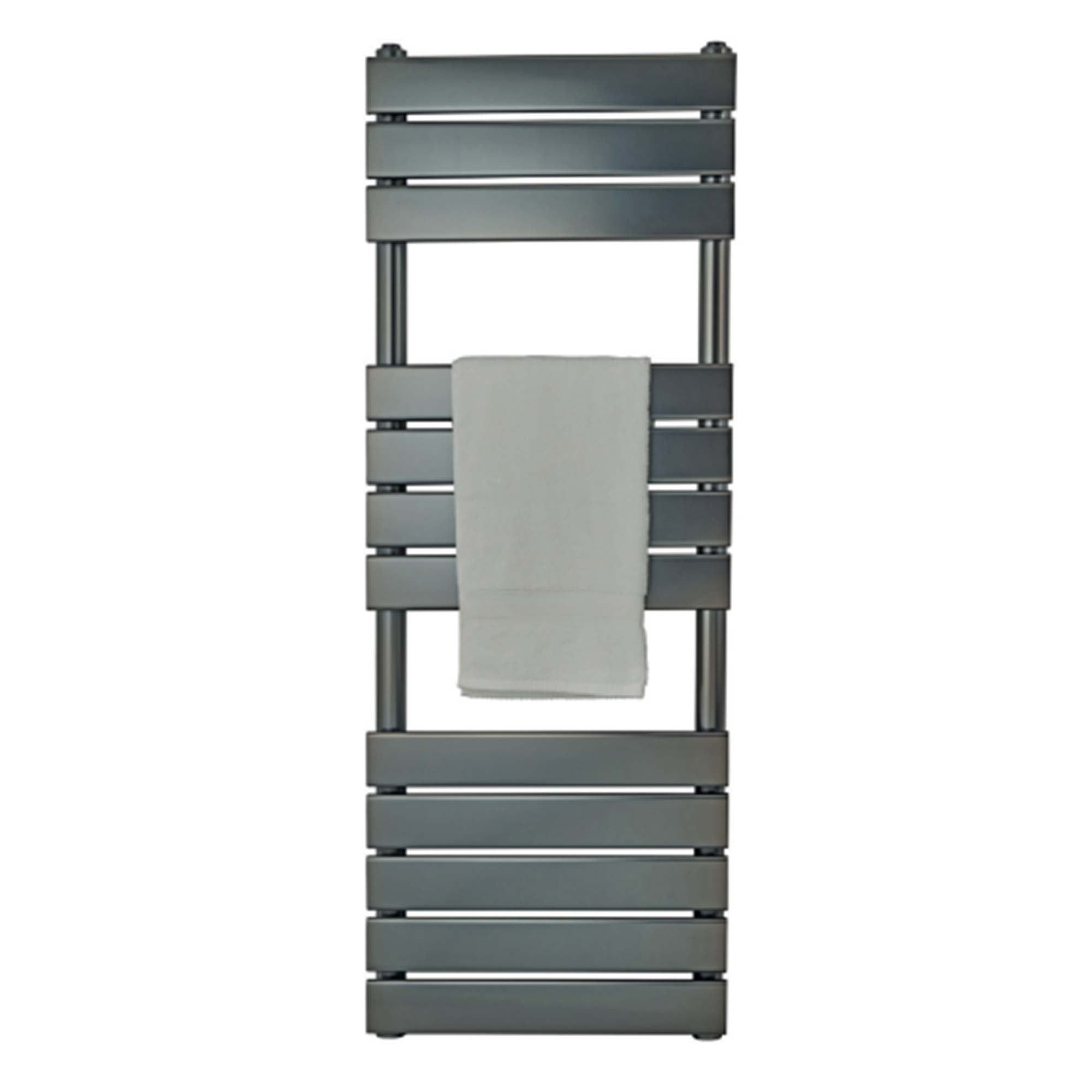 harper designer heated towel rail 1200x450mm gunmetal